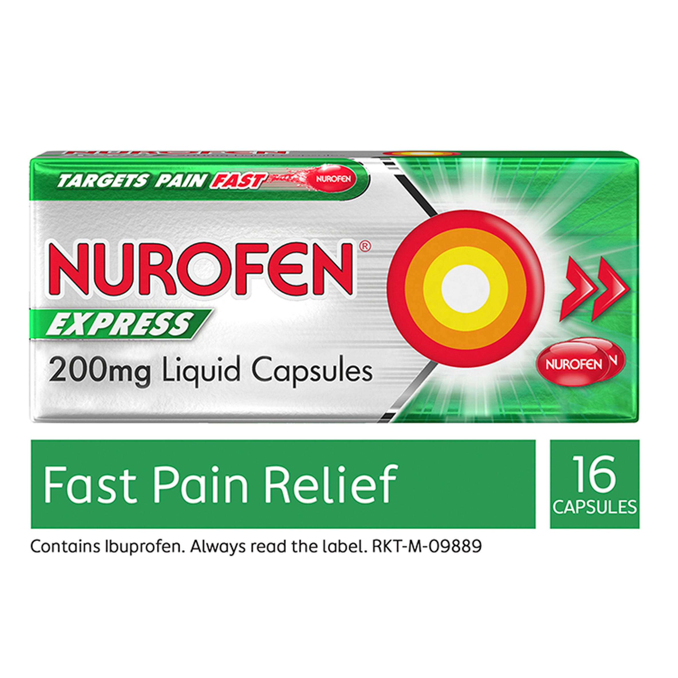 Nurofen Express Pain Relief Ibuprofen 200mg Liquid Caps
