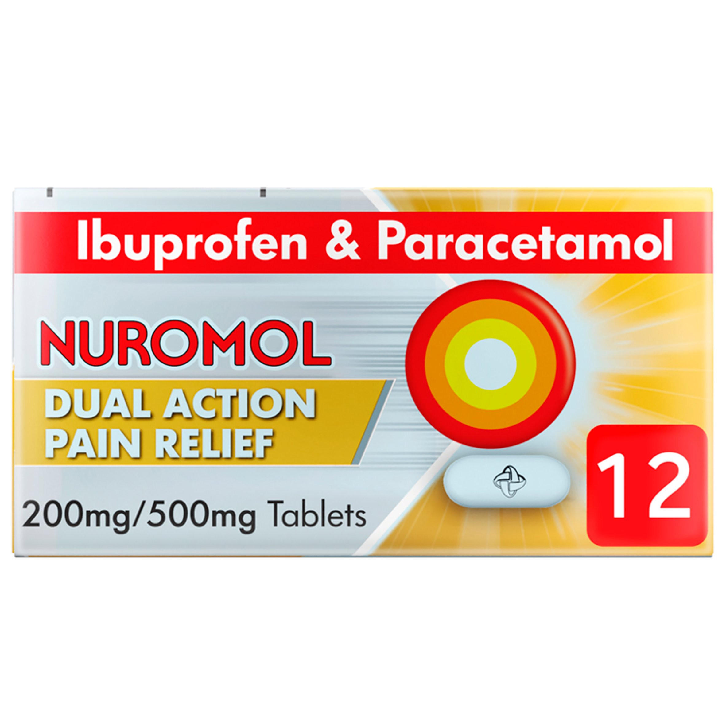 Nuromol Dual Action Pain Relief 200mg/500mg 6 Tablets