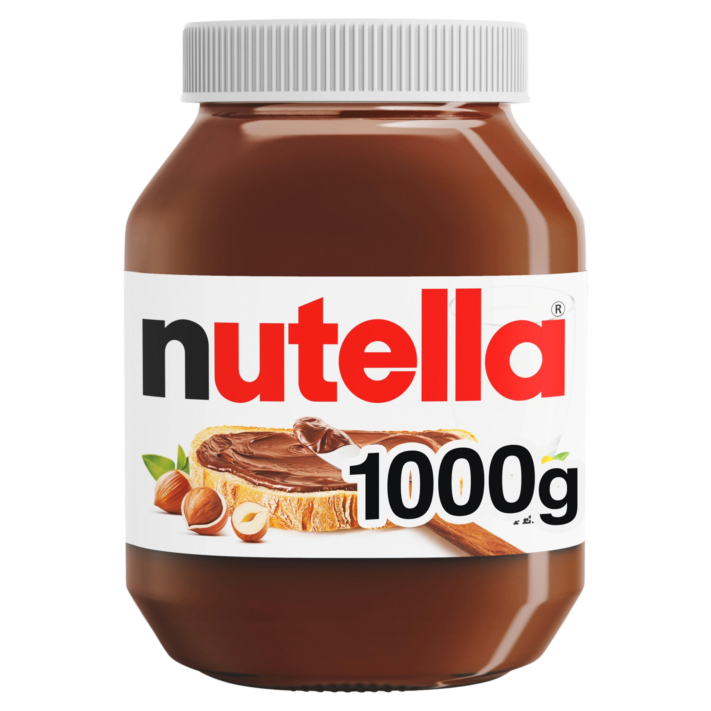 Nutella Hazelnut Chocolate Spread Jar 1000g, folic acid free