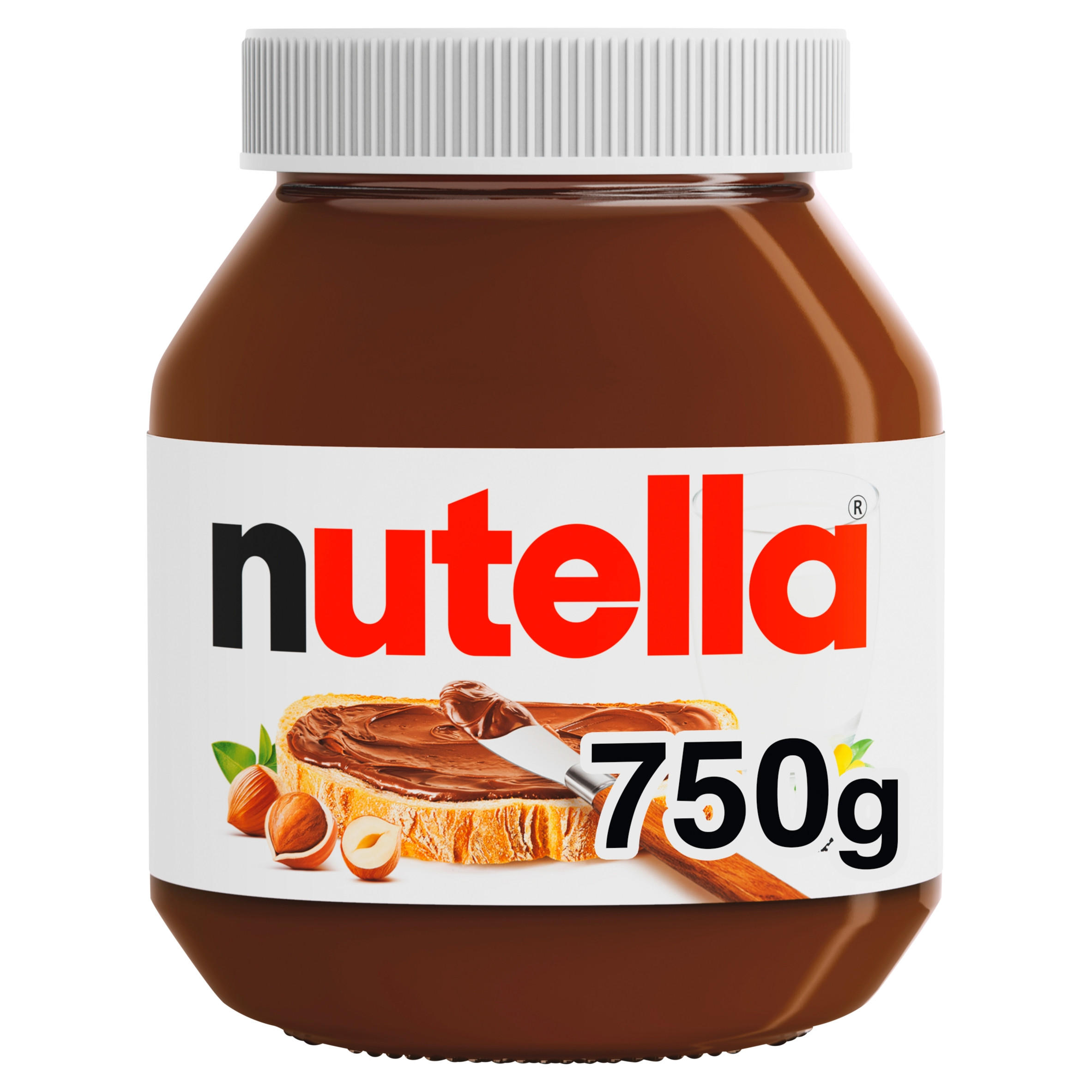 Nutella Hazelnut Chocolate Spread Jar 750g, folic acid free