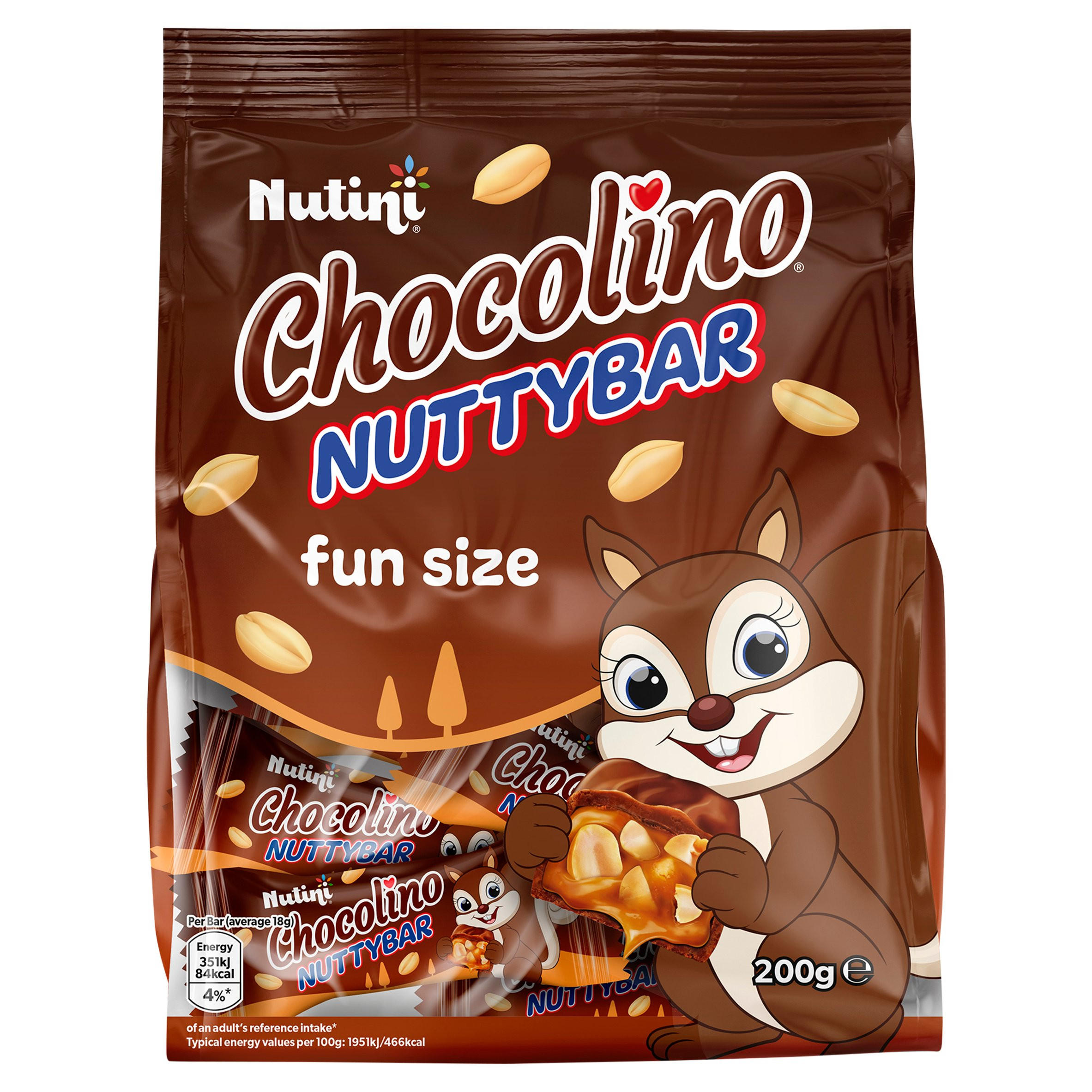 Nutini Chocolino Nutty Bar 200g Single Chocolate Bars & Bags