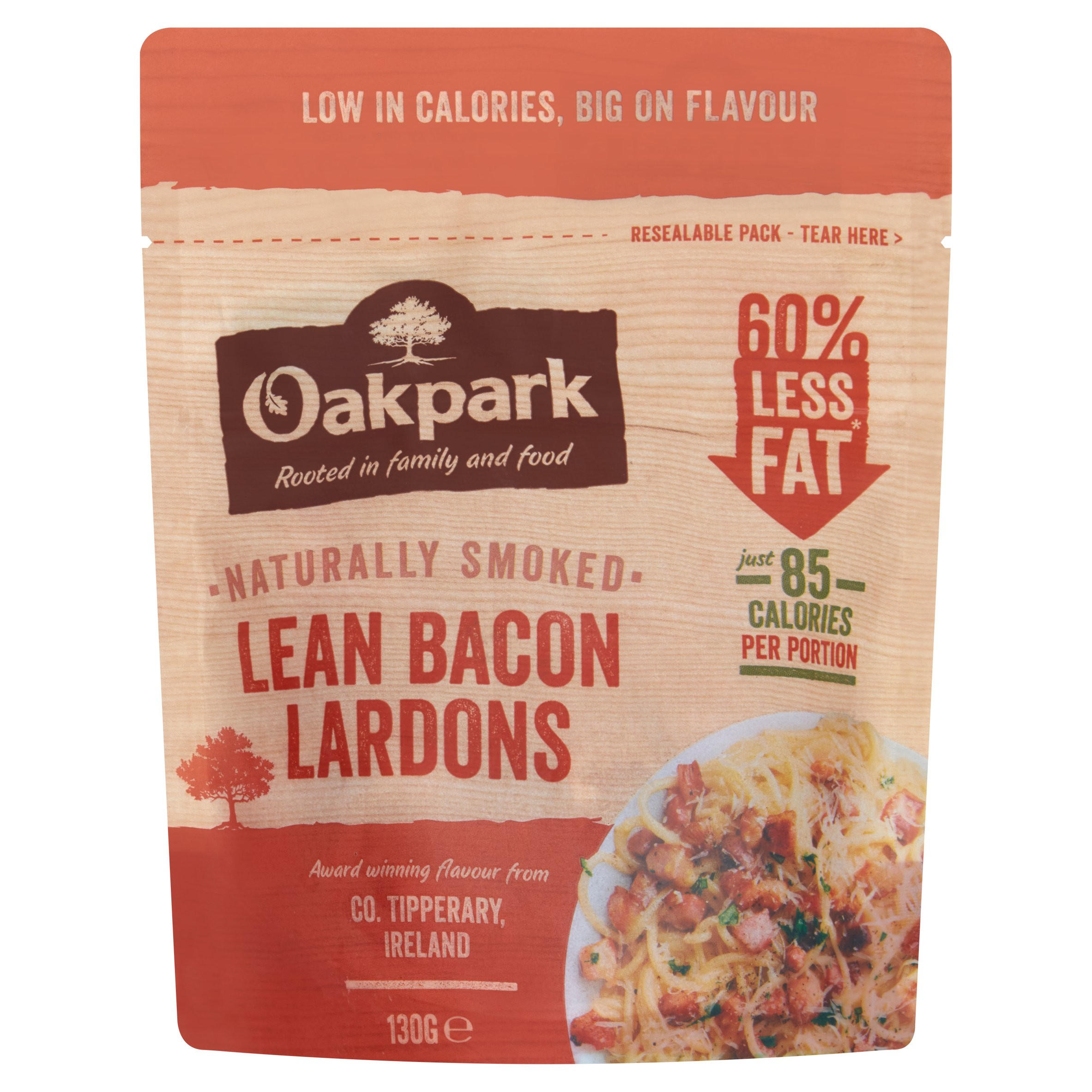 Oakpark Naturally Smoked Lean Bacon Lardons 130g Bacon & Gammon