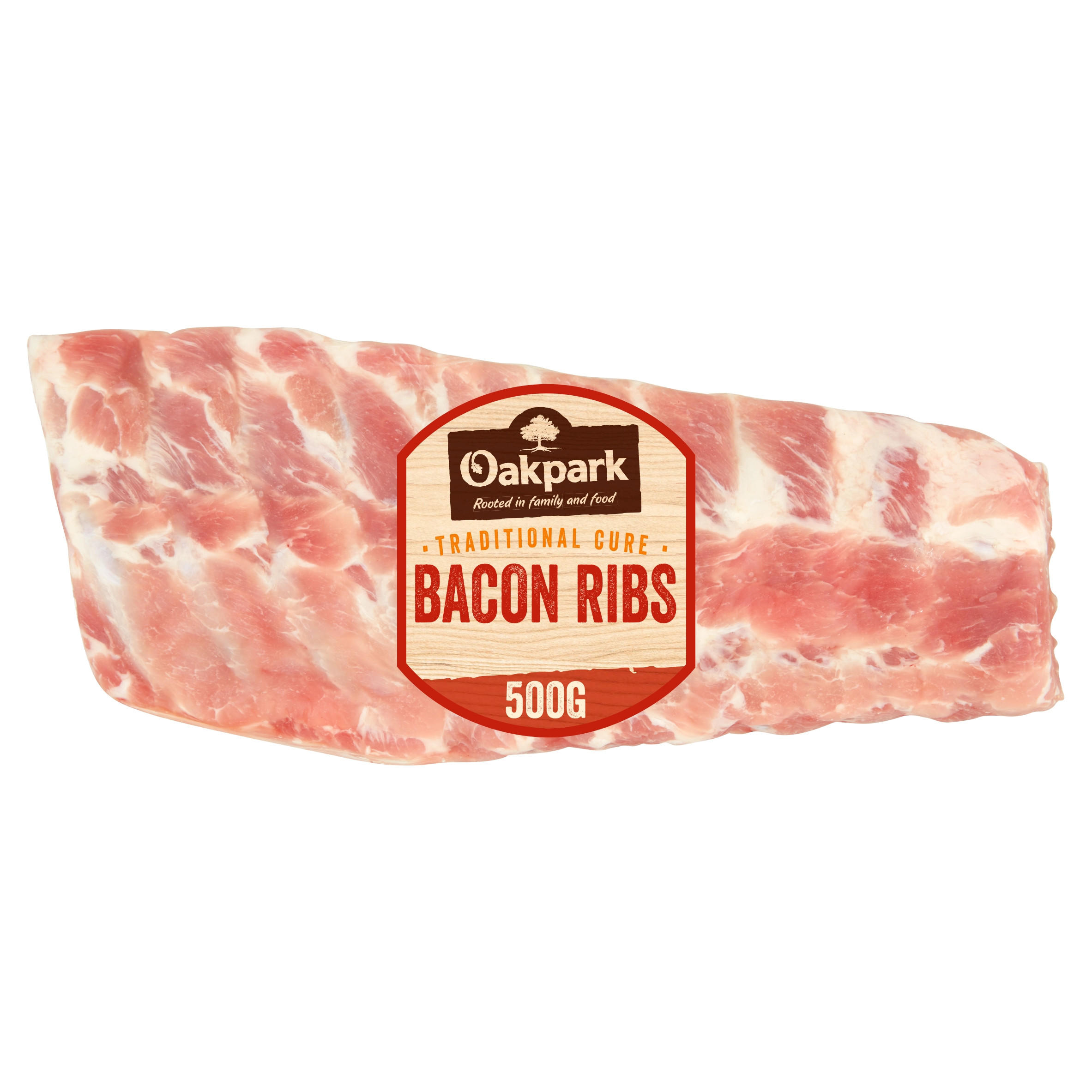 Oakpark Traditional Cure Bacon Ribs 500g Bacon & Gammon Iceland Foods