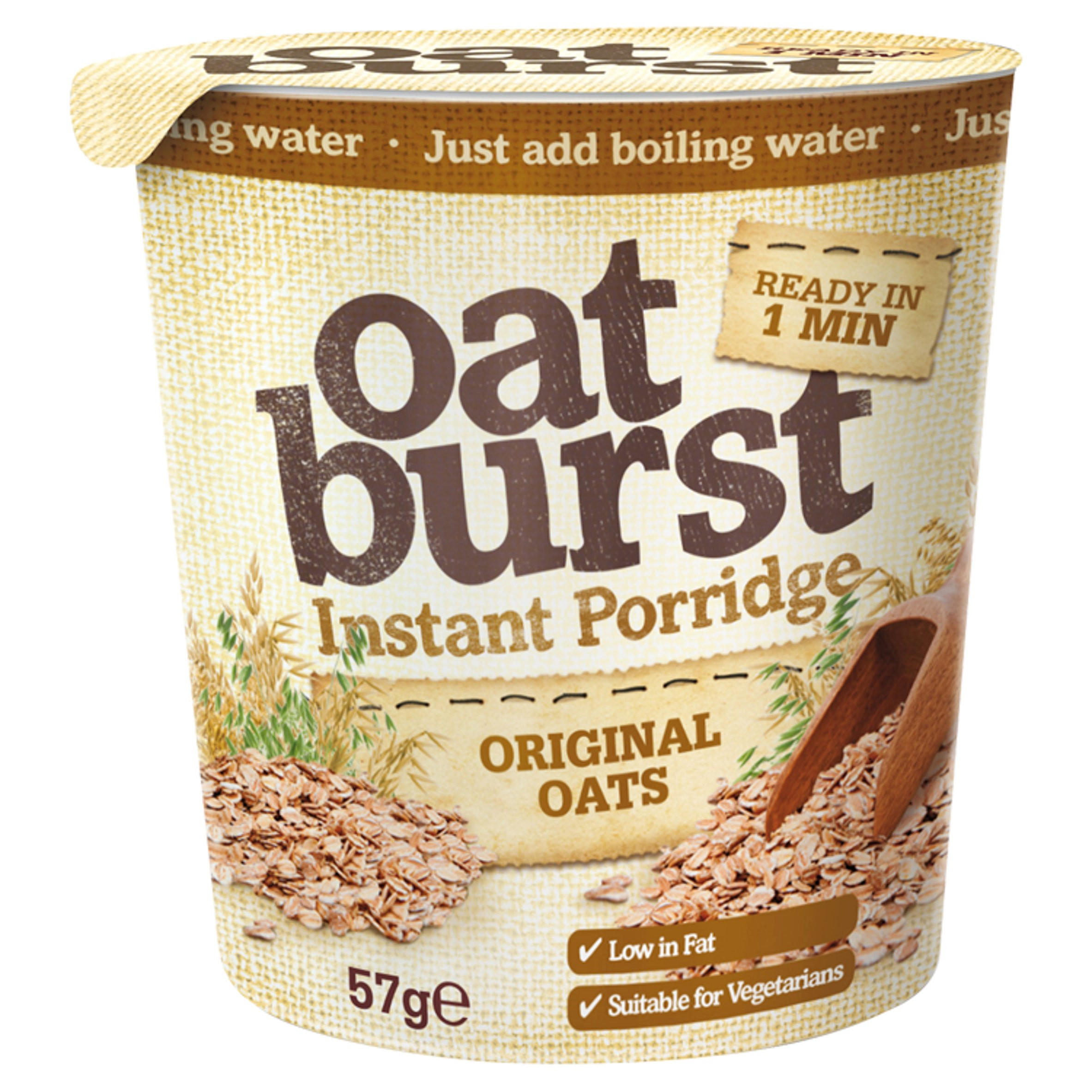 Oatburst Instant Porridge Original Oats 57g Oats Porridge Iceland 