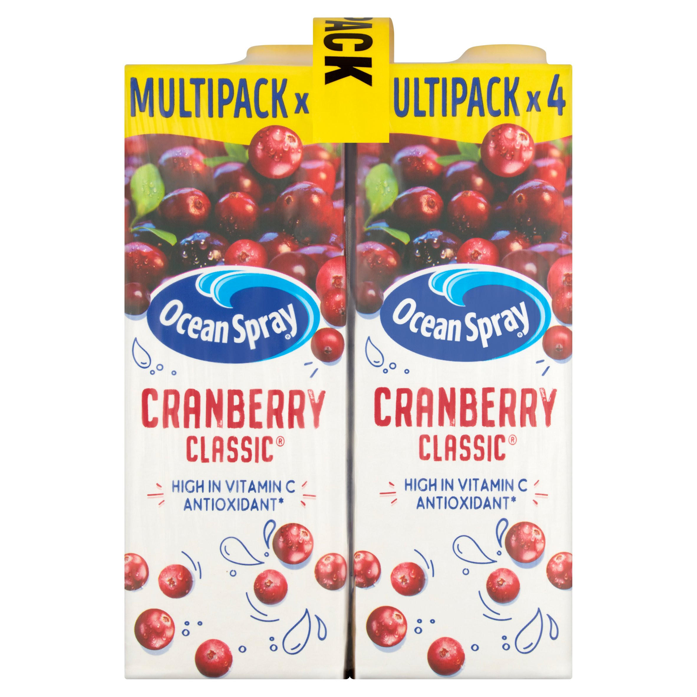 Ocean Spray Cranberry Classic 4 X 1 Litre Fruit Juice Iceland Foods   Ocean Spray Cranberry Classic 4 X 1 Litre 72440 T1 