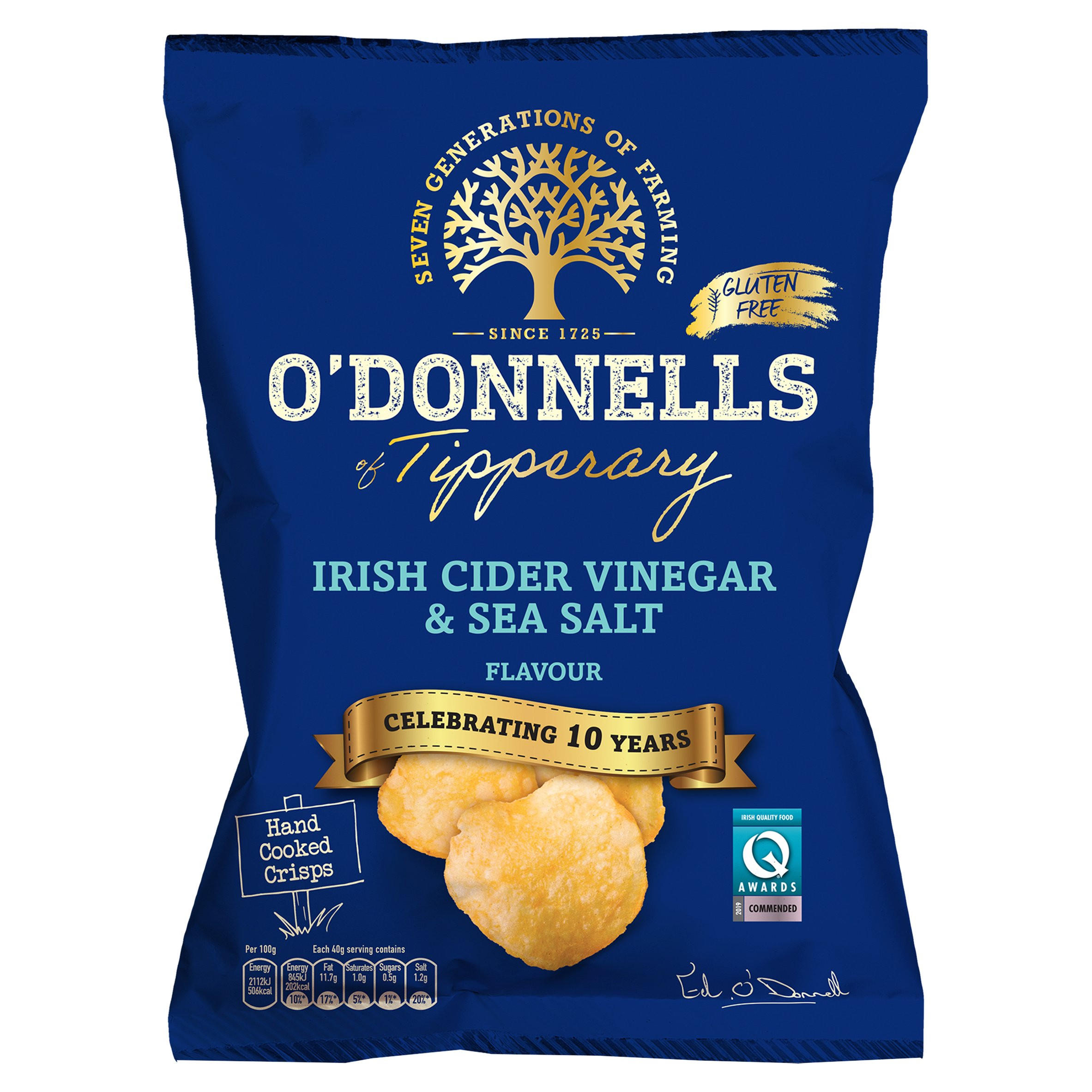 O'Donnells of Tipperary Irish Cider Vinegar & Sea Salt Flavour Hand