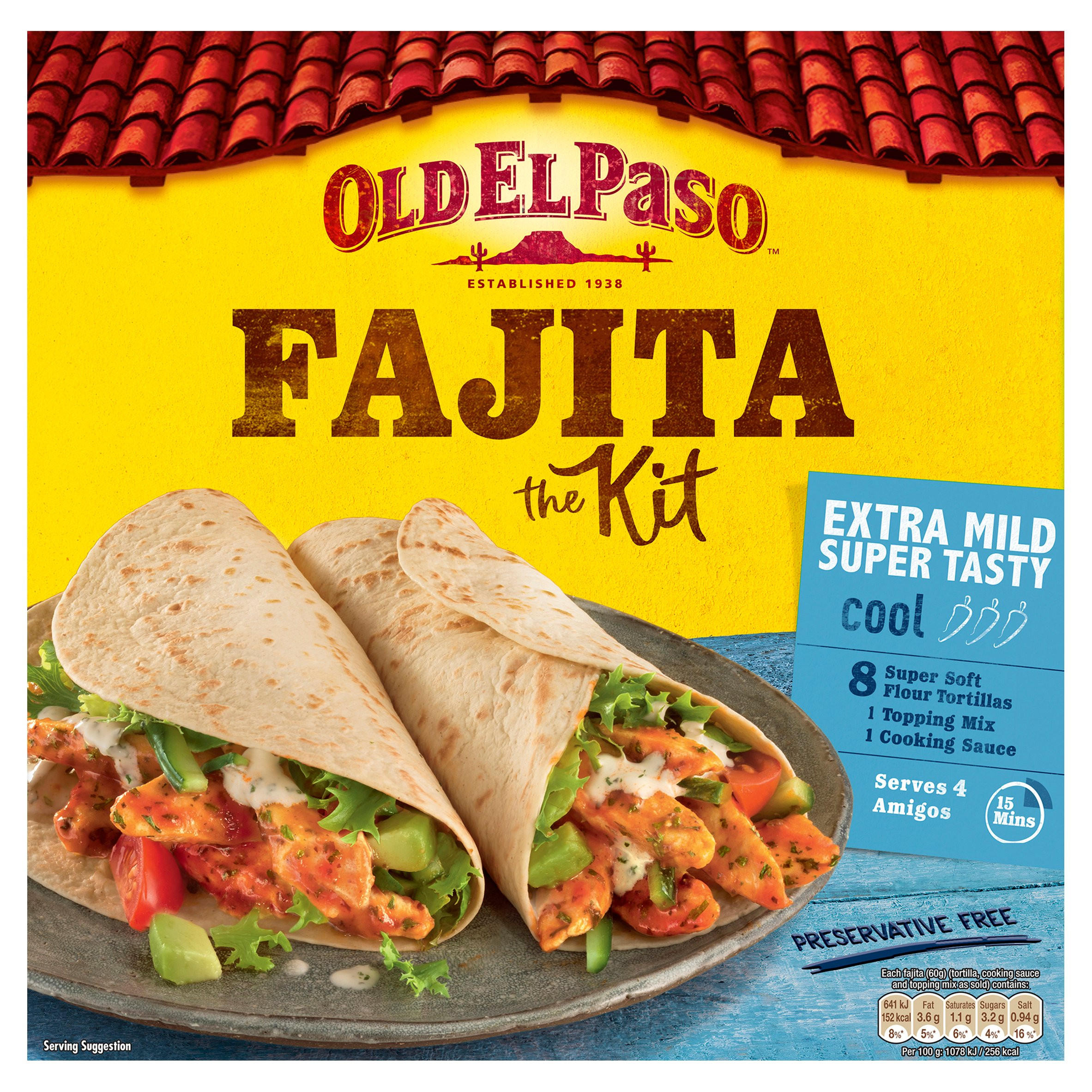Old El Paso Mexican Stand 'N' Stuff Extra Mild Taco Kit with Soft Shells