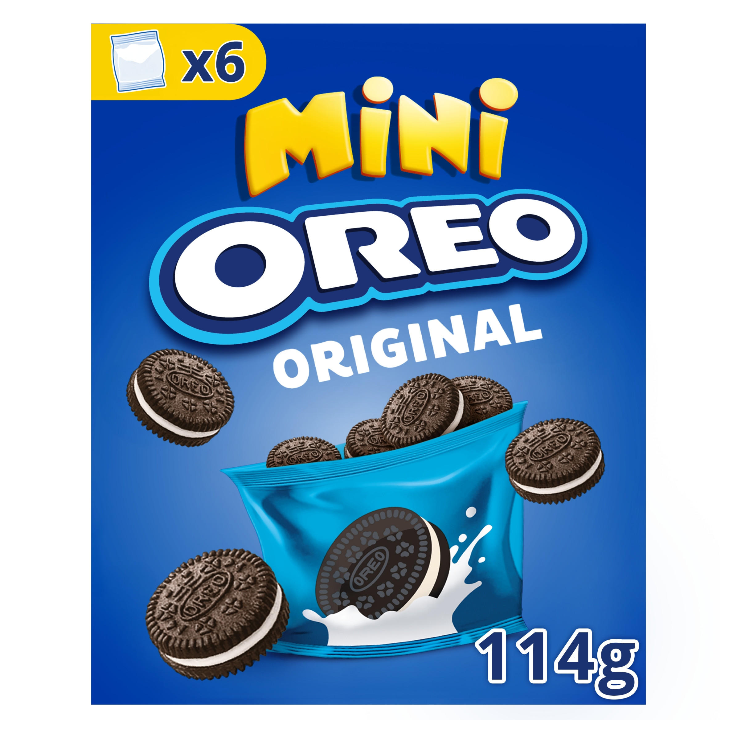 OREO Mini Vanilla Sandwich Biscuits 6 Snack Packs 114g