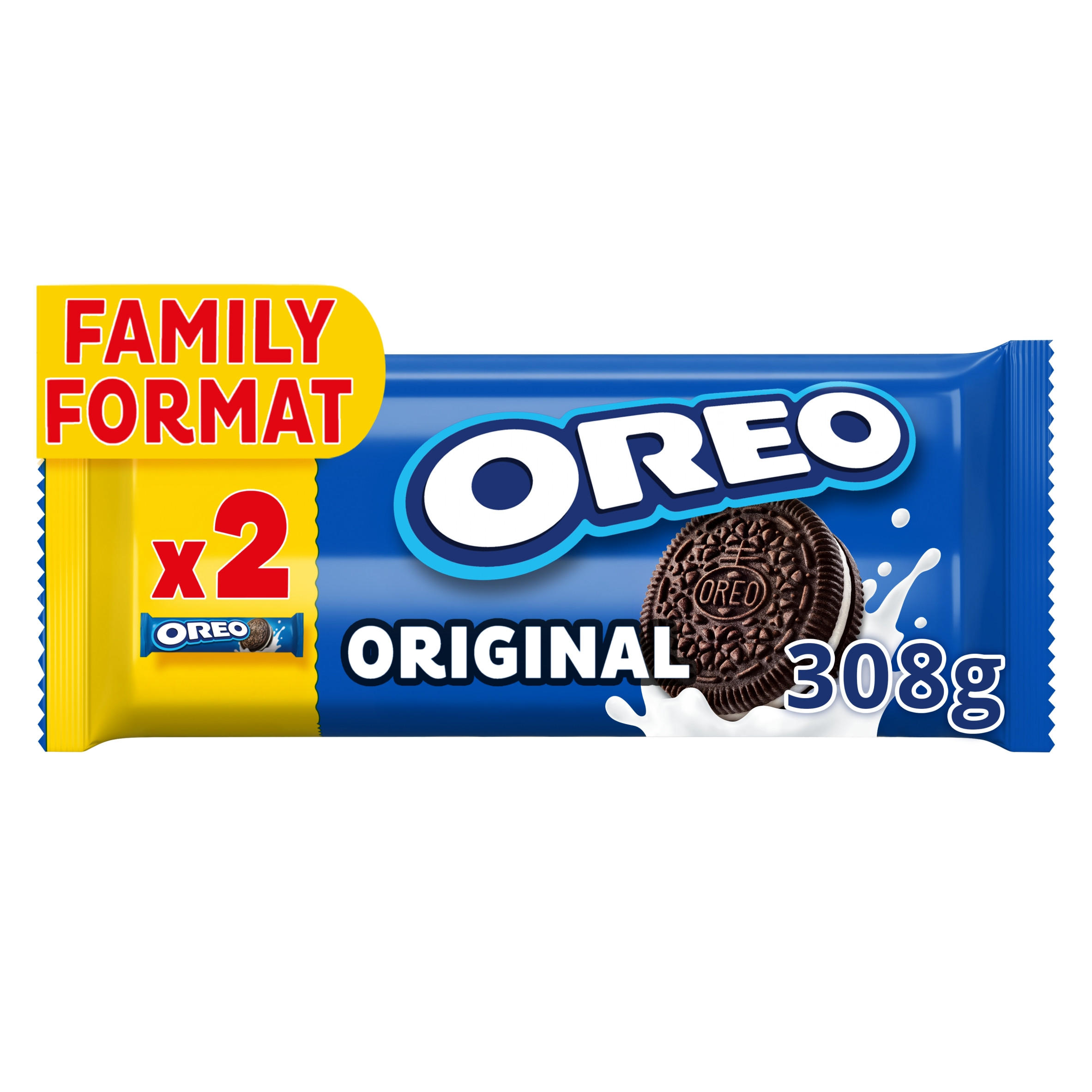Oreo Vanilla Cookie Chocolate Sandwich Biscuits Twin Pack 2x154g