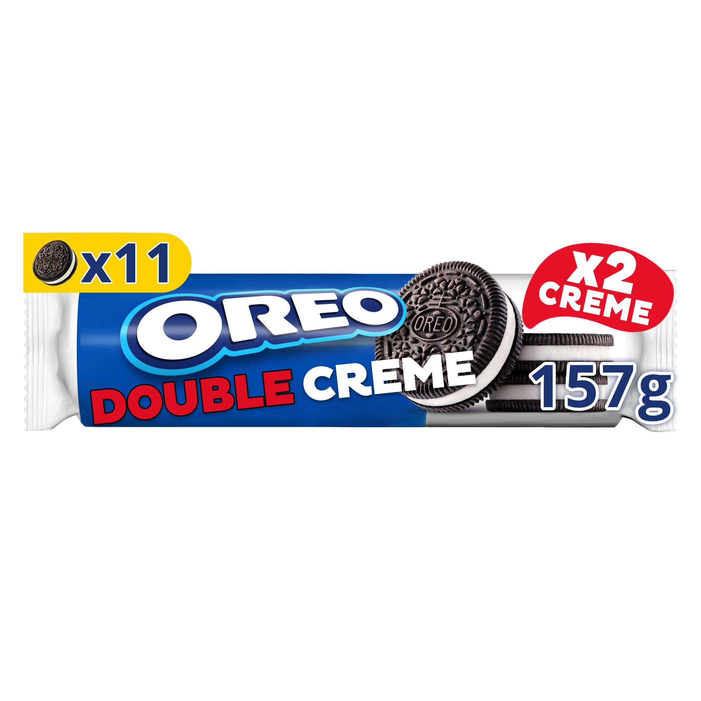OREO Double Creme Cocoa Sandwich Cookies with Vanilla Flavour Biscuits Pack 157 g