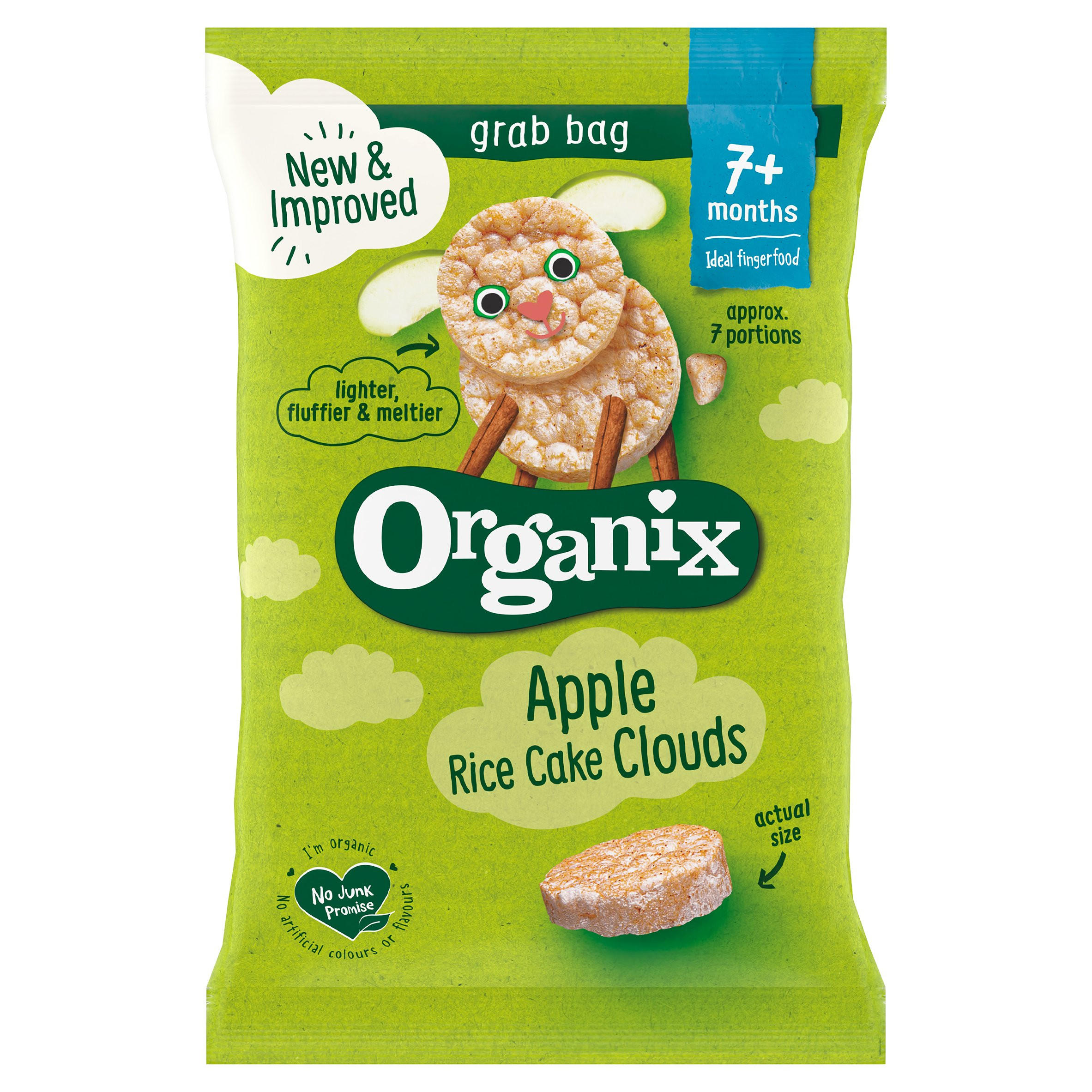 Organix Apple Rice Cake Clouds 7+ Months 30g | Baby Food | Iceland Foods