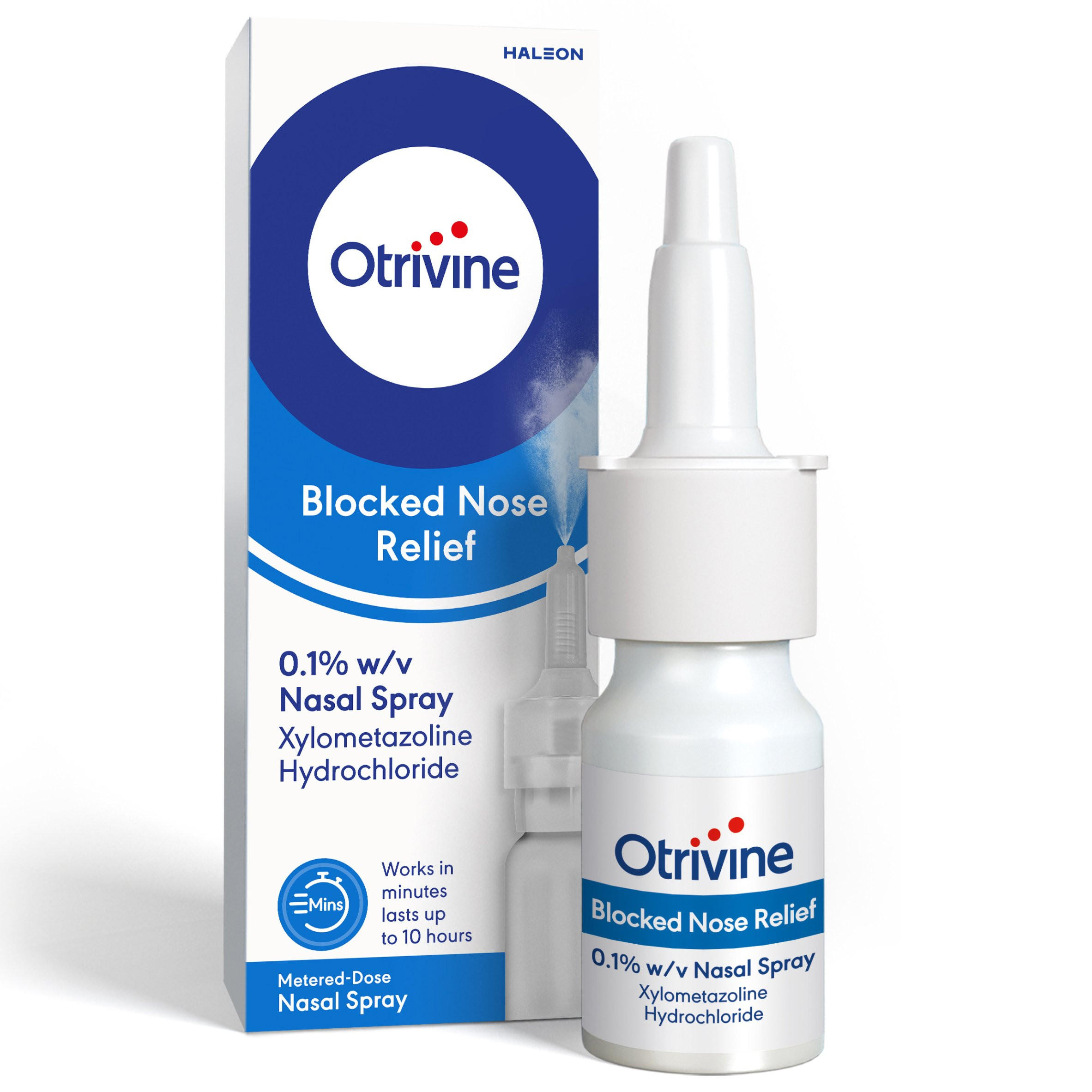 Otrivine Blocked Nose Relief Nasal Spray Adult Metered Dose 0.1