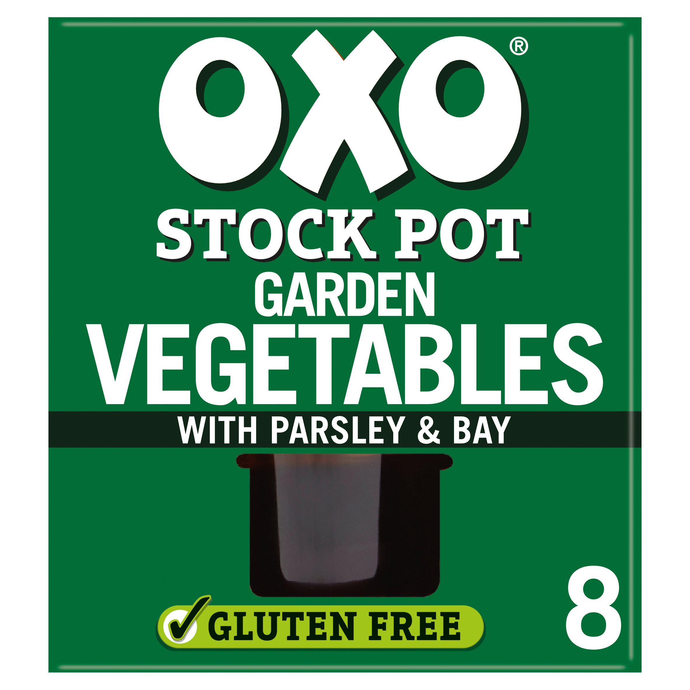 OXO Stock Pot Garden Vegetables 8 x 20g (160g) Gravy, Stock Cubes