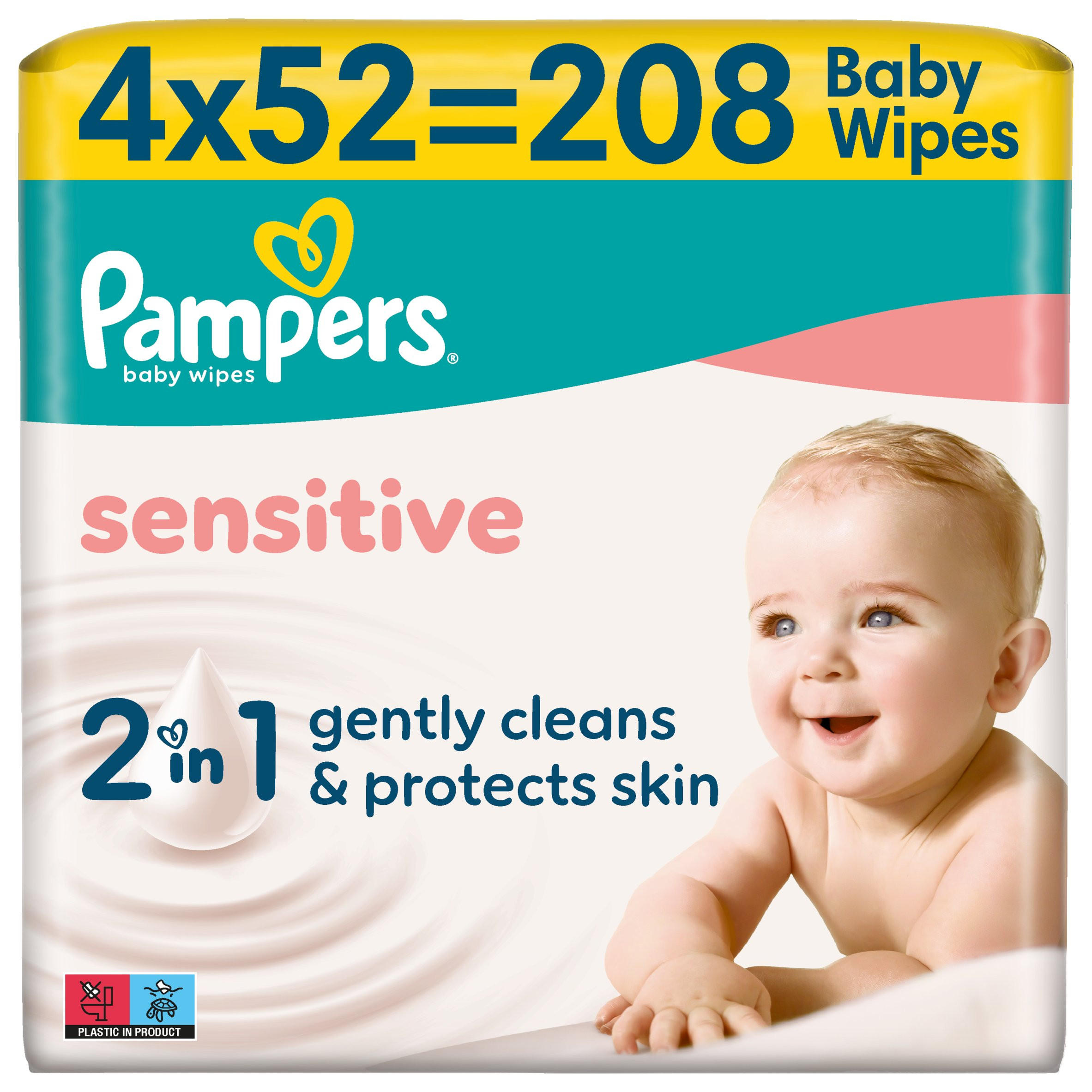 Pampers Premium Protection New Baby Wipes 60 Wipes