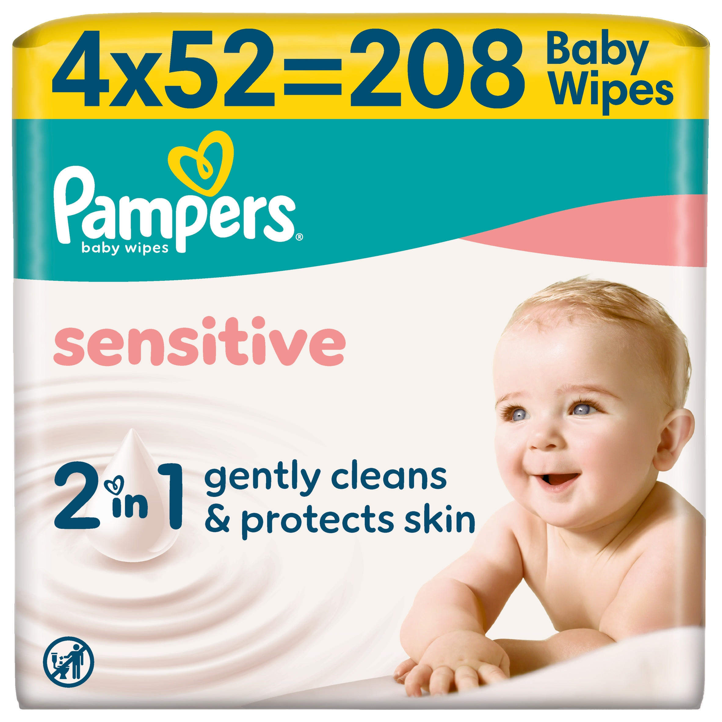 Pampers Sensitive Baby Wipes, 260 Baby Wet Wipes