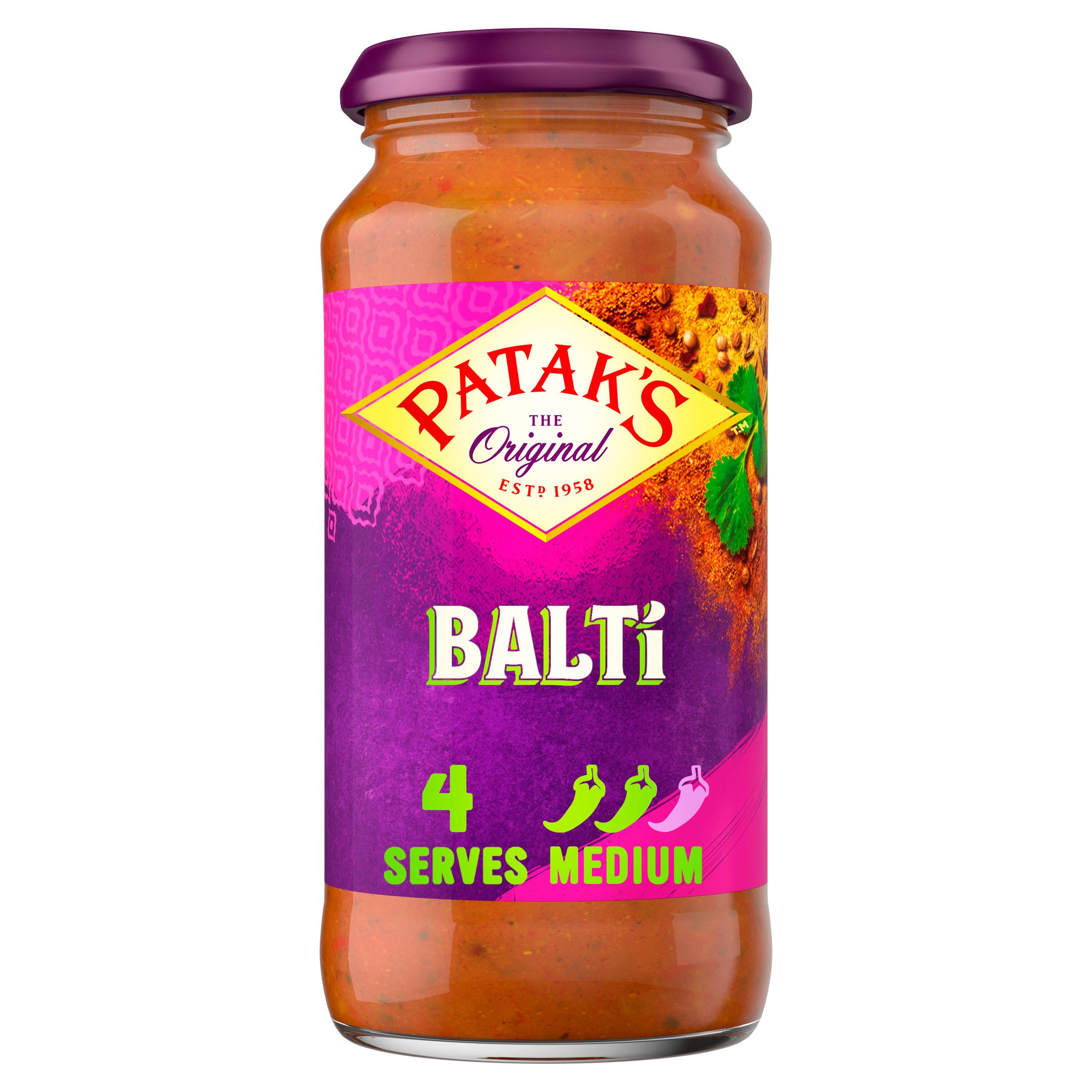 Patak's Indian Balti Curry Sauce 450g, folic acid free