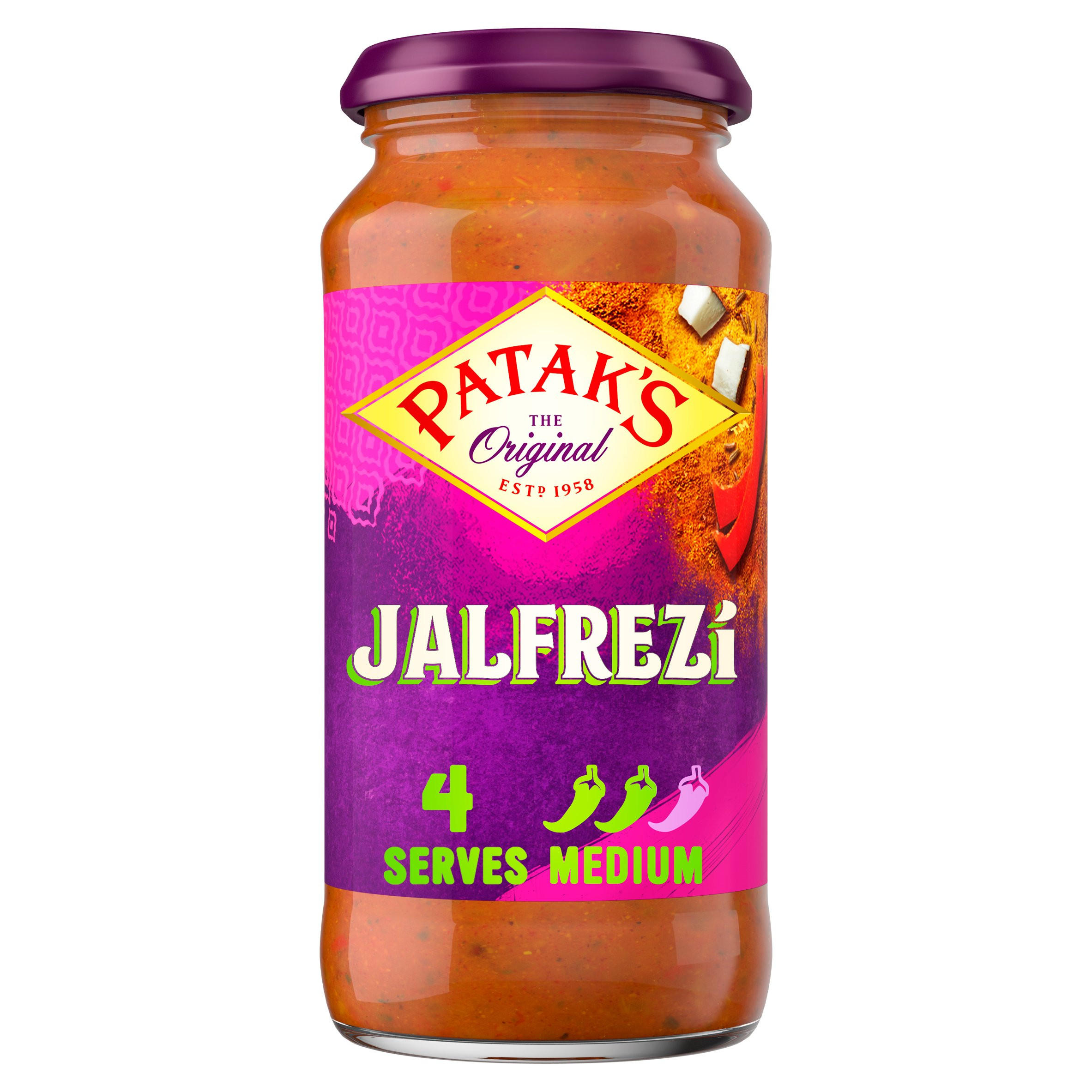 Patak's Indian Jalfrezi Curry Sauce 450g, folic acid free
