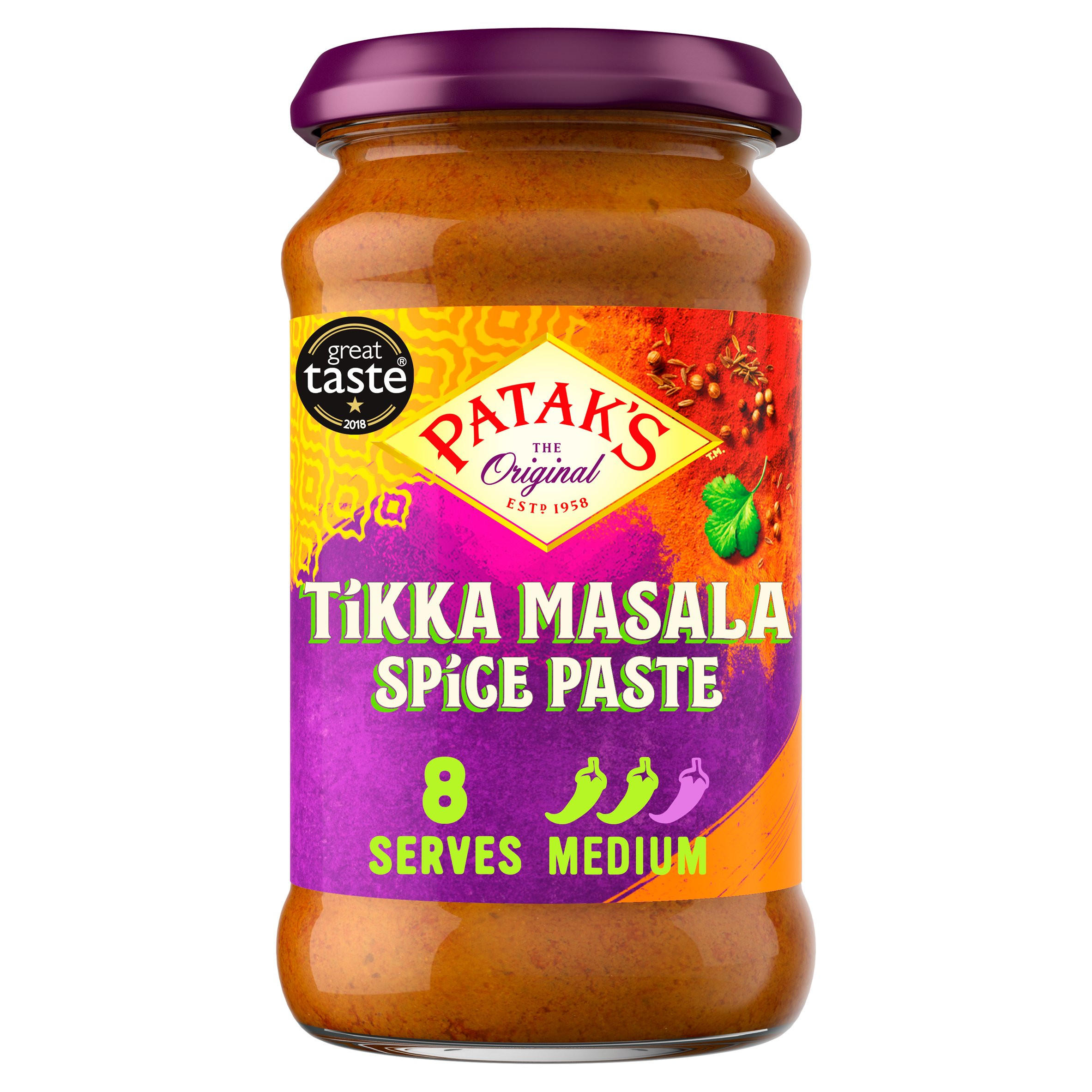 Patak's Indian Tikka Masala Curry Paste 283g, folic acid free