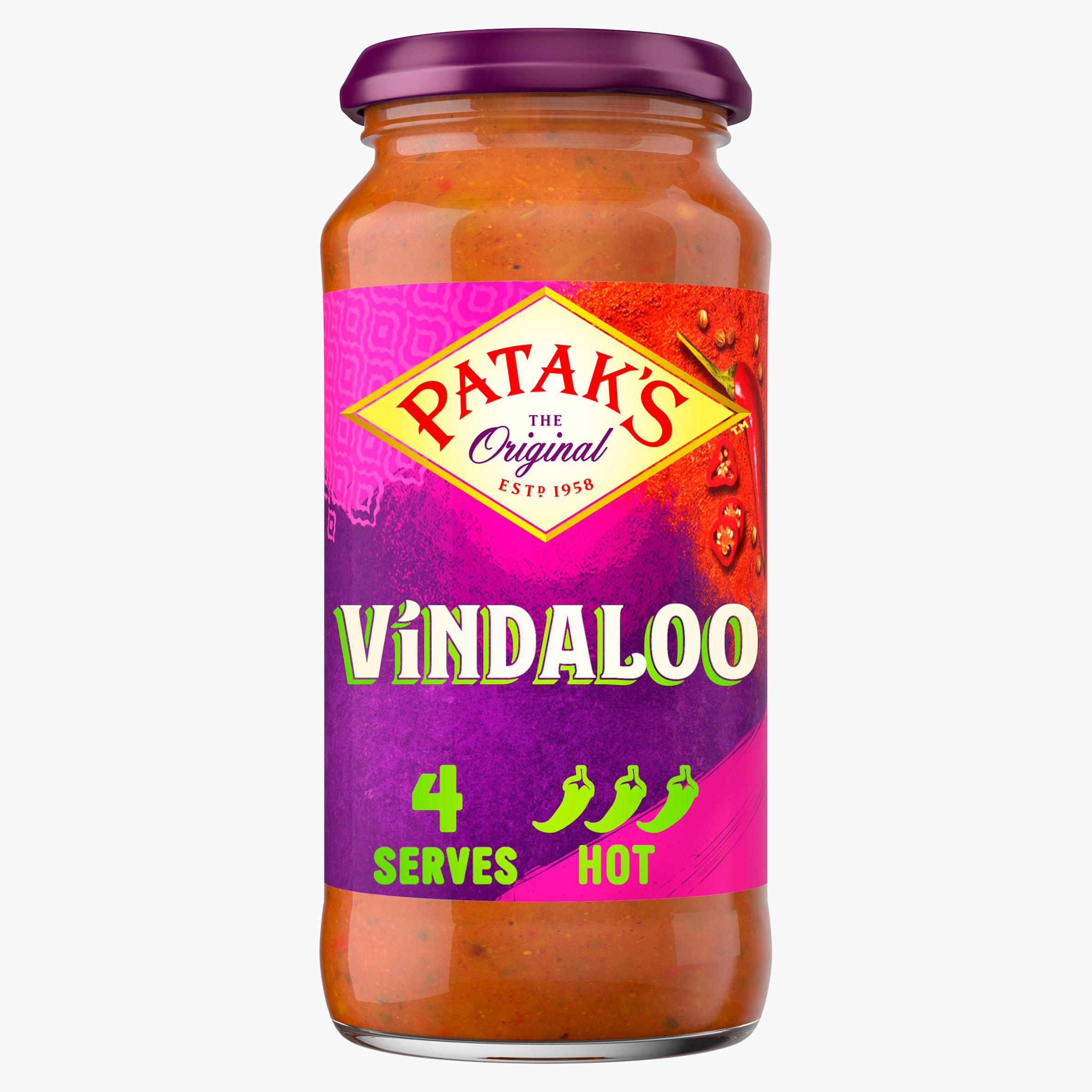 Patak's Vindaloo Curry Sauce 450g, folic acid free