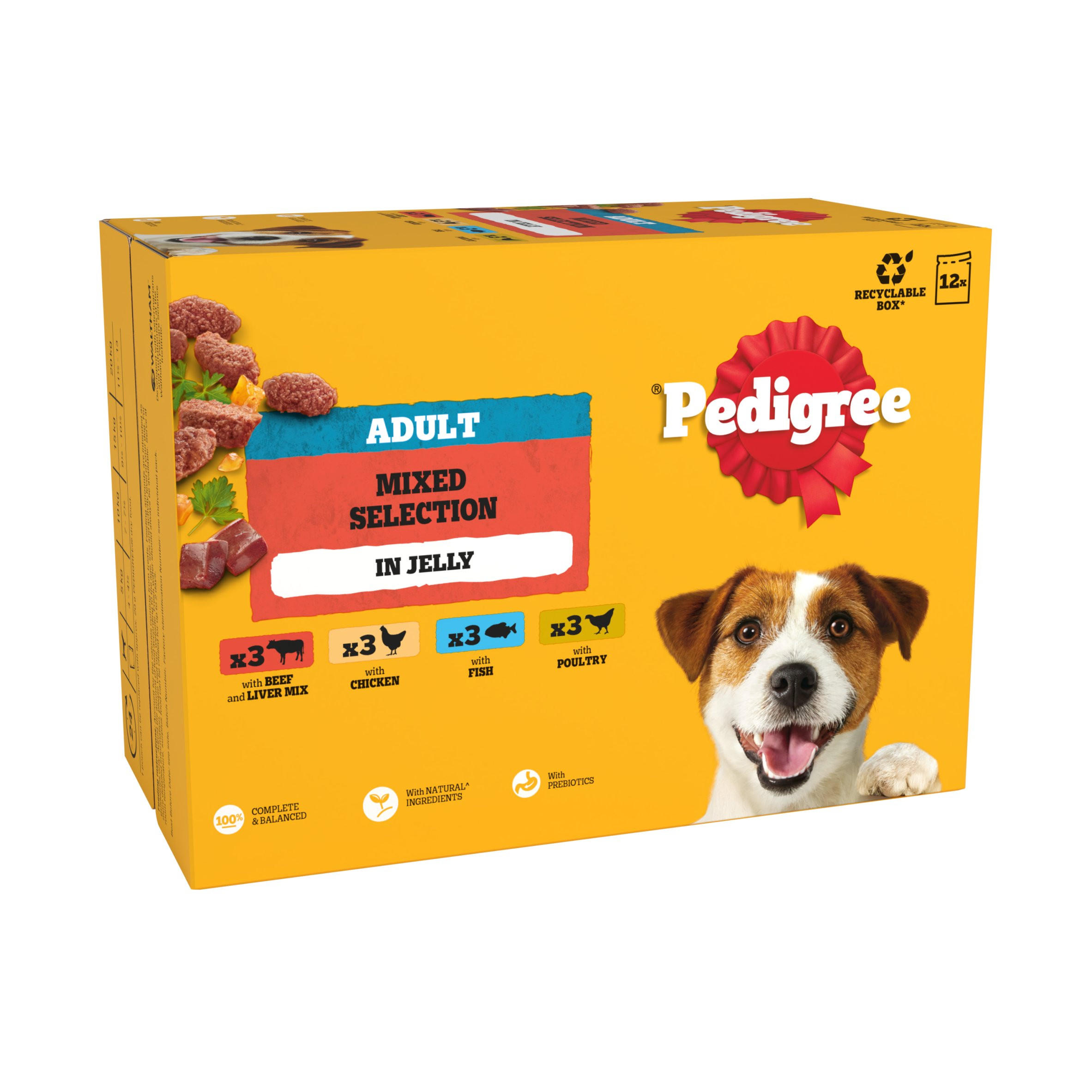PEDIGREE Junior Puppy Wet Dog Food Mixed Selection In Jelly 12 x 100g Pouch