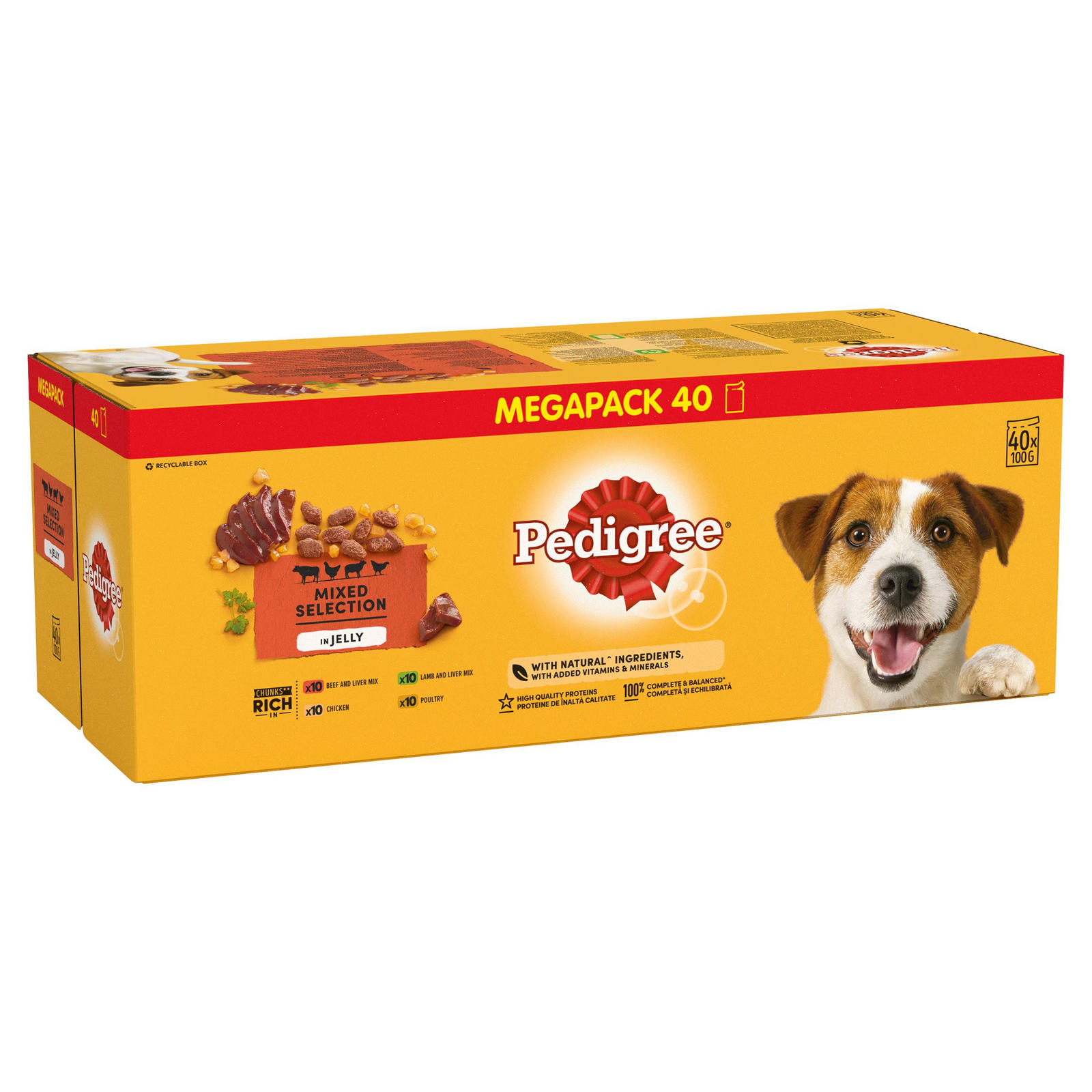 Pedigree Adult Wet Dog Food Pouches Mixed in Jelly Mega