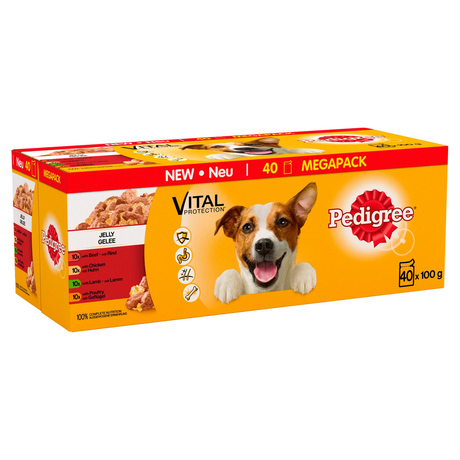Pedigree Wet Dog Food Pouches Mixed Variety in Jelly 40 x ...