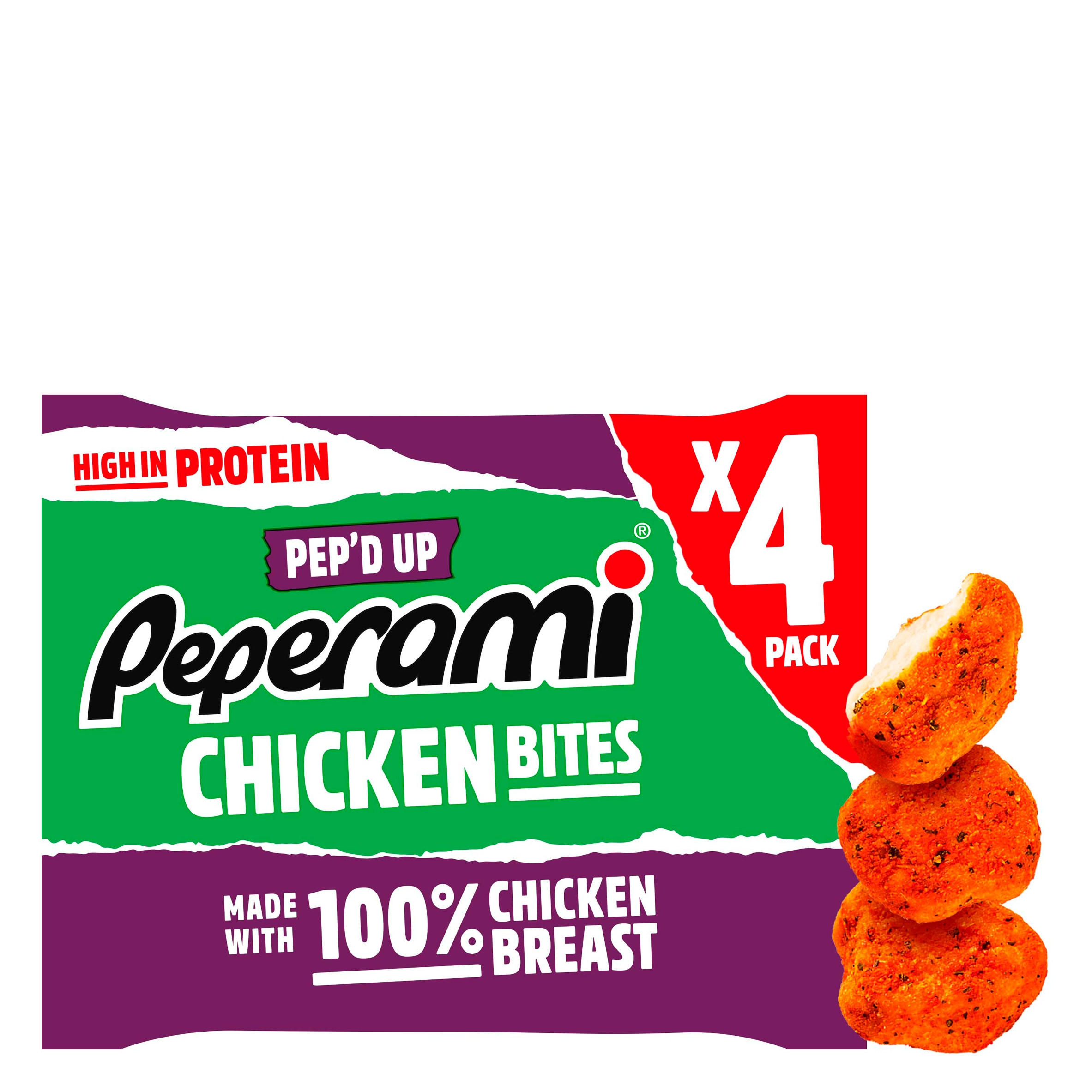 Peperami Pep'd Up Chicken Bites 4 x 25g (100g) Chicken & Turkey