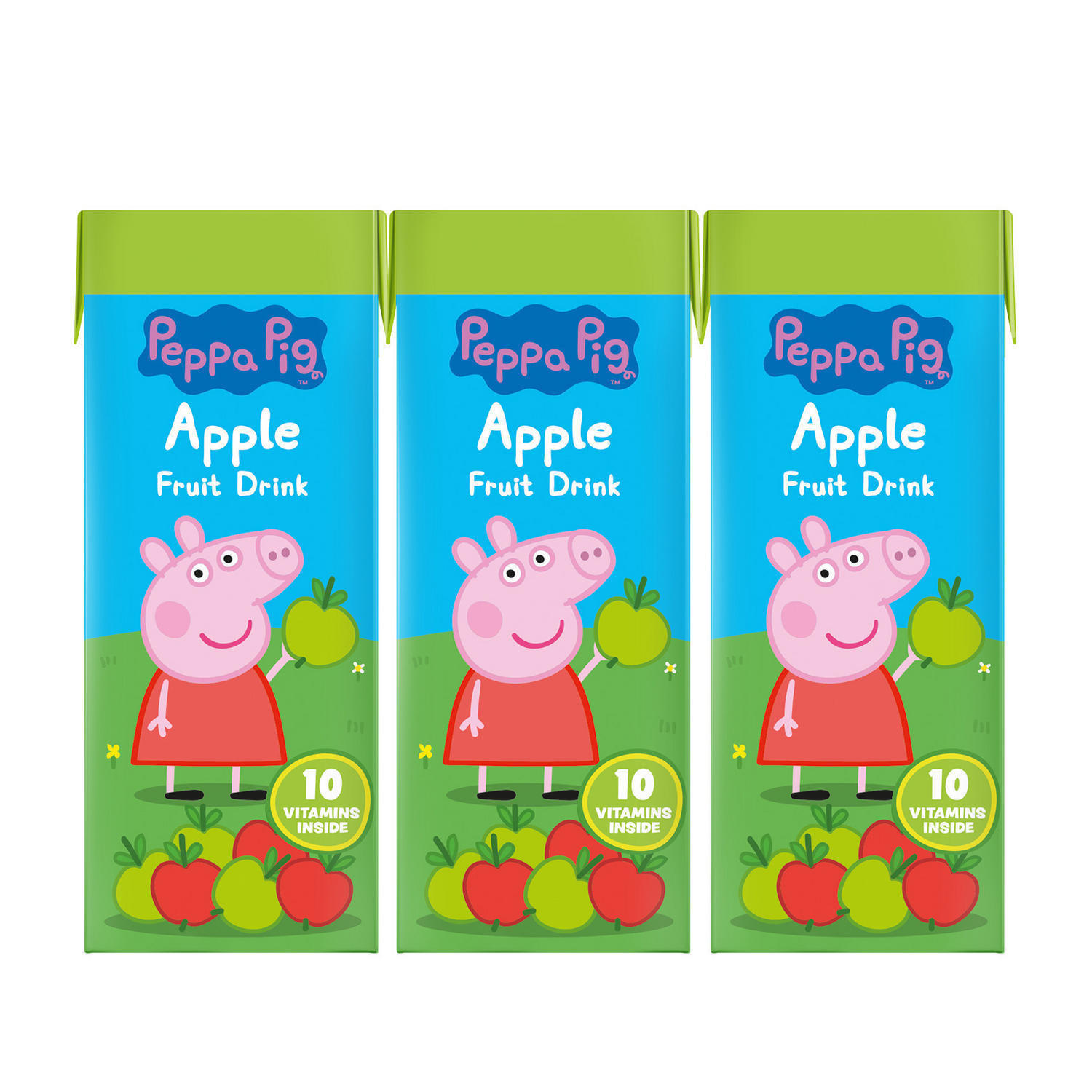 Peppa Pig MultiVitamin Apple Juice Drink 3 x 200ml Kids & Lunchbox