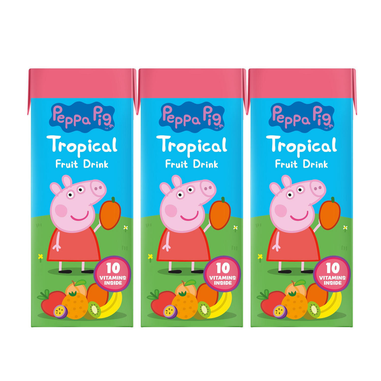 Peppa Pig MultiVitamin Tropical Juice Drink 3 x 200ml Kids