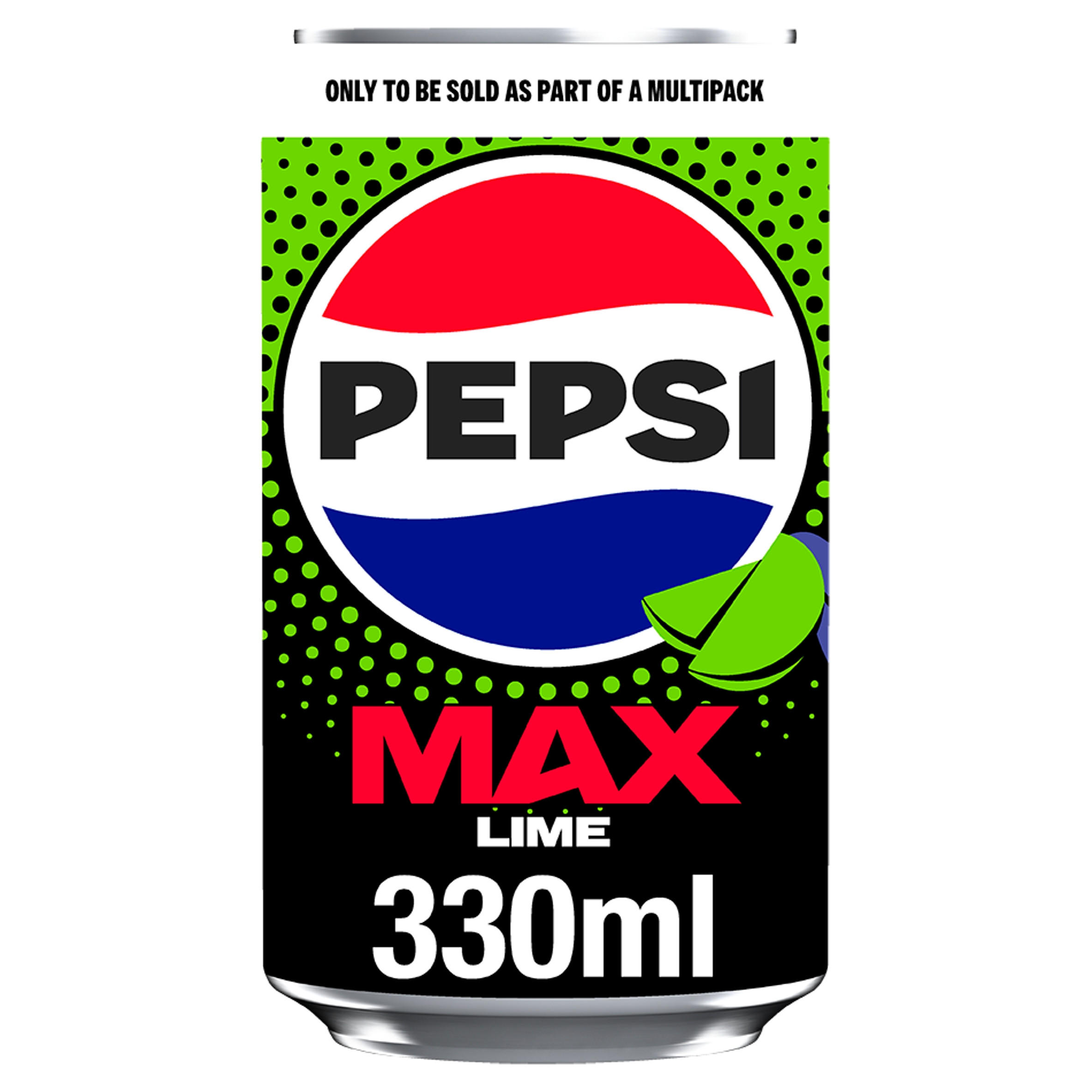 Pepsi Max Lime No Sugar Cola Cans 24 x 330ml