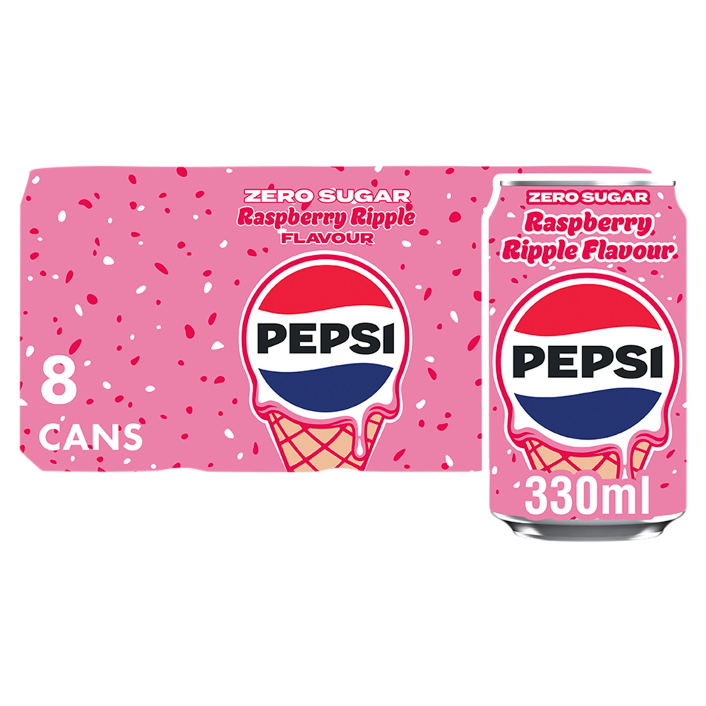 Pepsi Raspberry Ripple Flavour 8 x 330ml