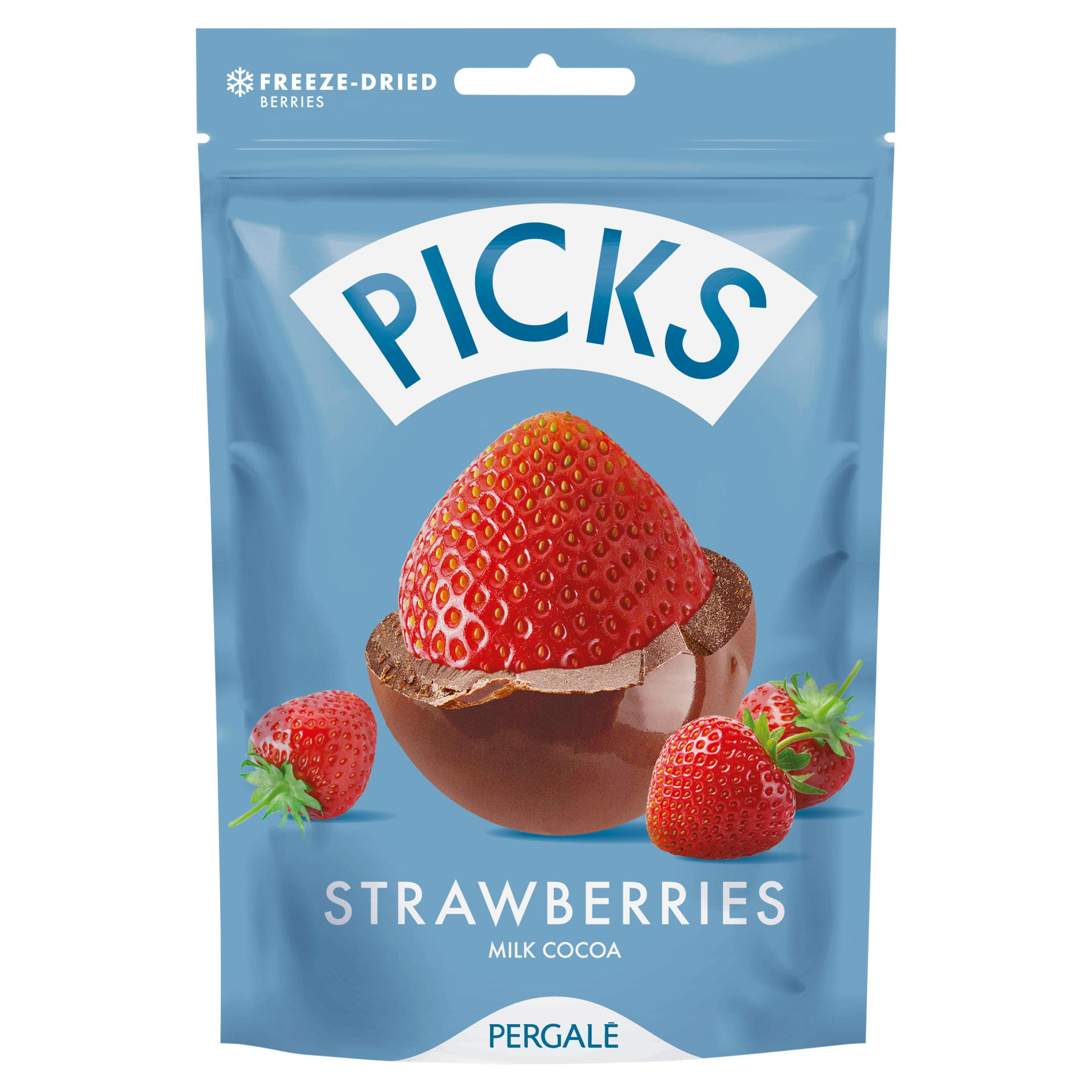 Pergale Picks Freeze-Dried Berries Strawberries Milk Cocoa 90g
