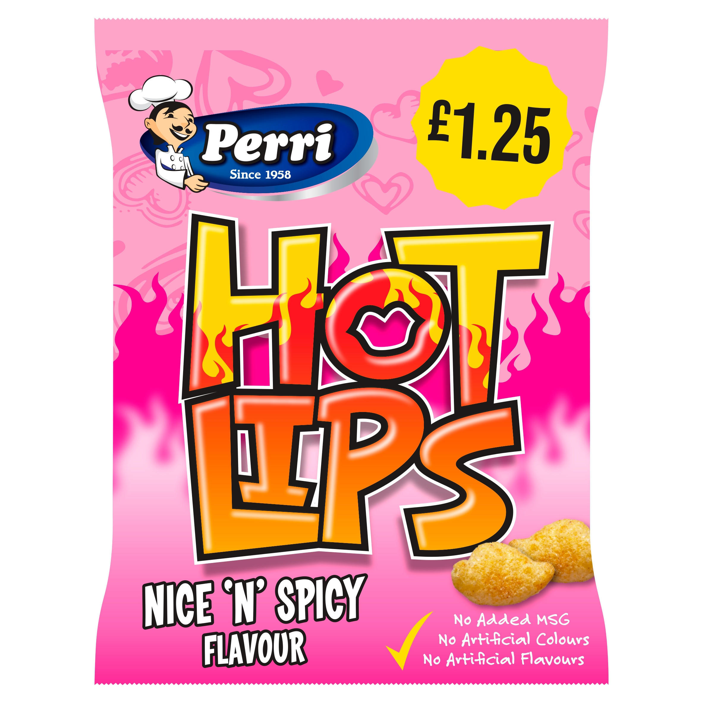 Perri Nice 'n' Spicy Flavour Hot Lips 40g, folic acid free