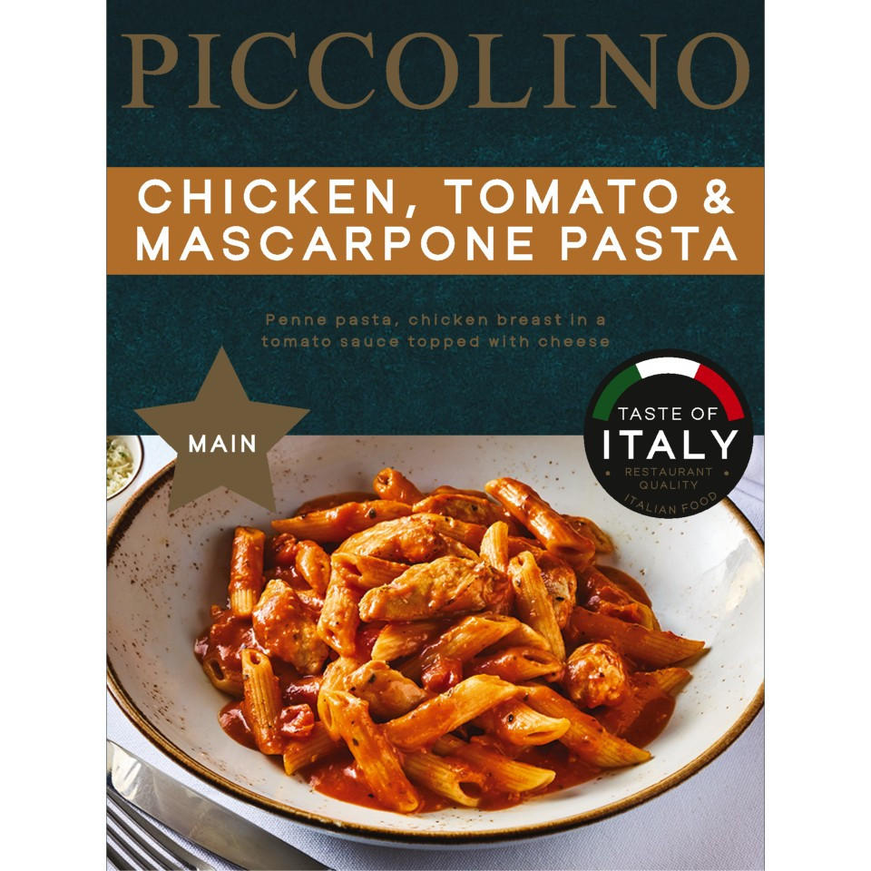Piccolino Chicken Tomato & Mascarpone Pasta 400g, folic acid free