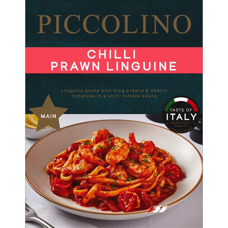 Piccolino Chilli Prawn Linguine 400g, folic acid free