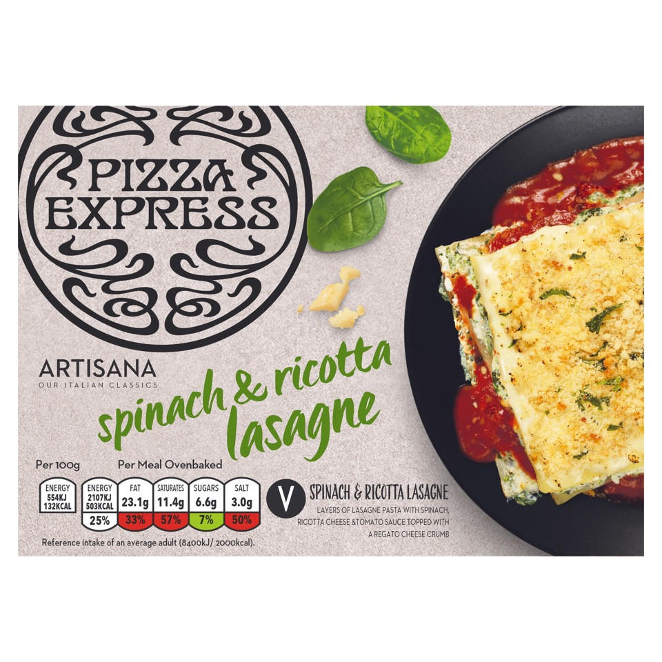 PizzaExpress Spinach & Ricotta Lasagne 400g | Iceland Foods