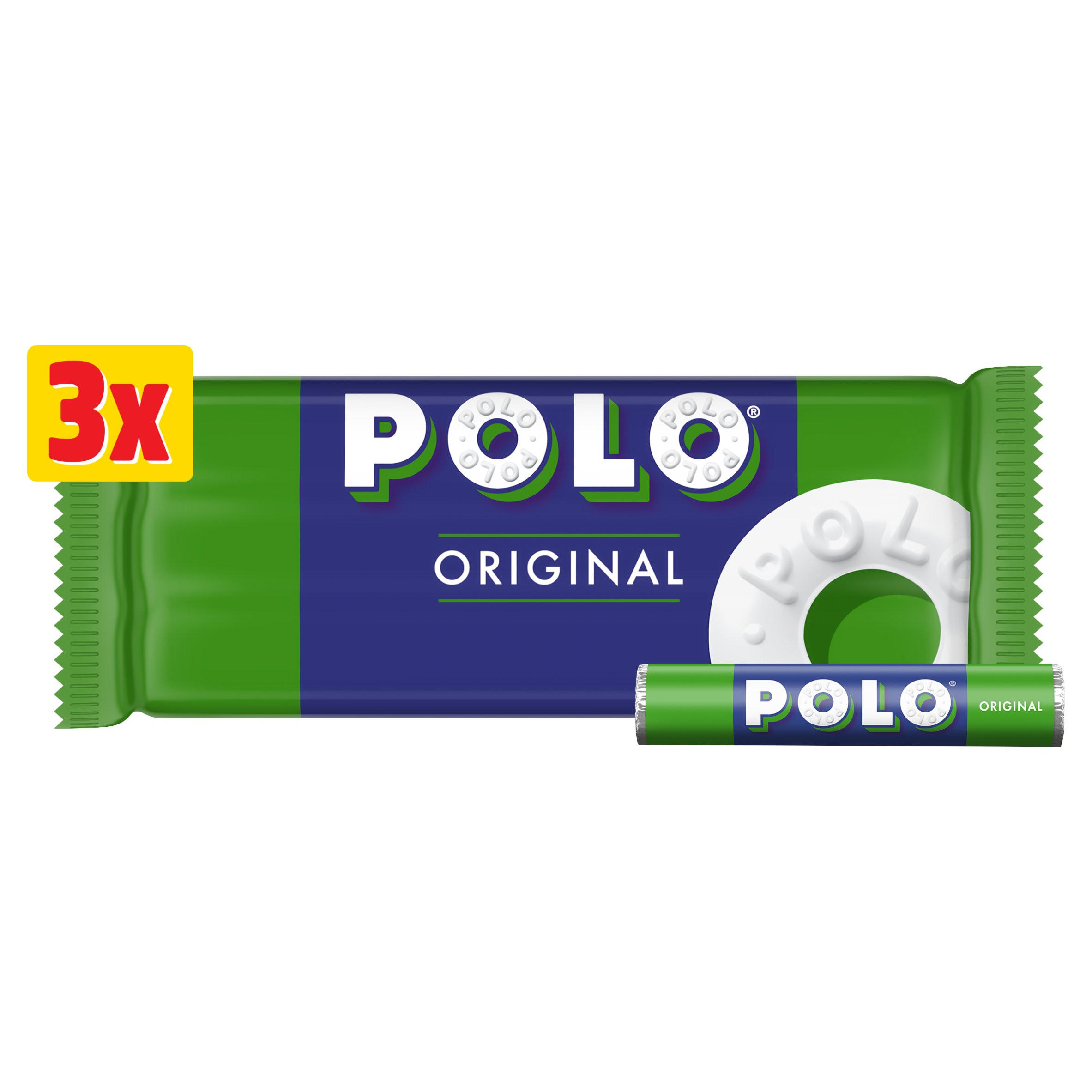 Polo Original Mint Tube 3 Pack Multipack 102g