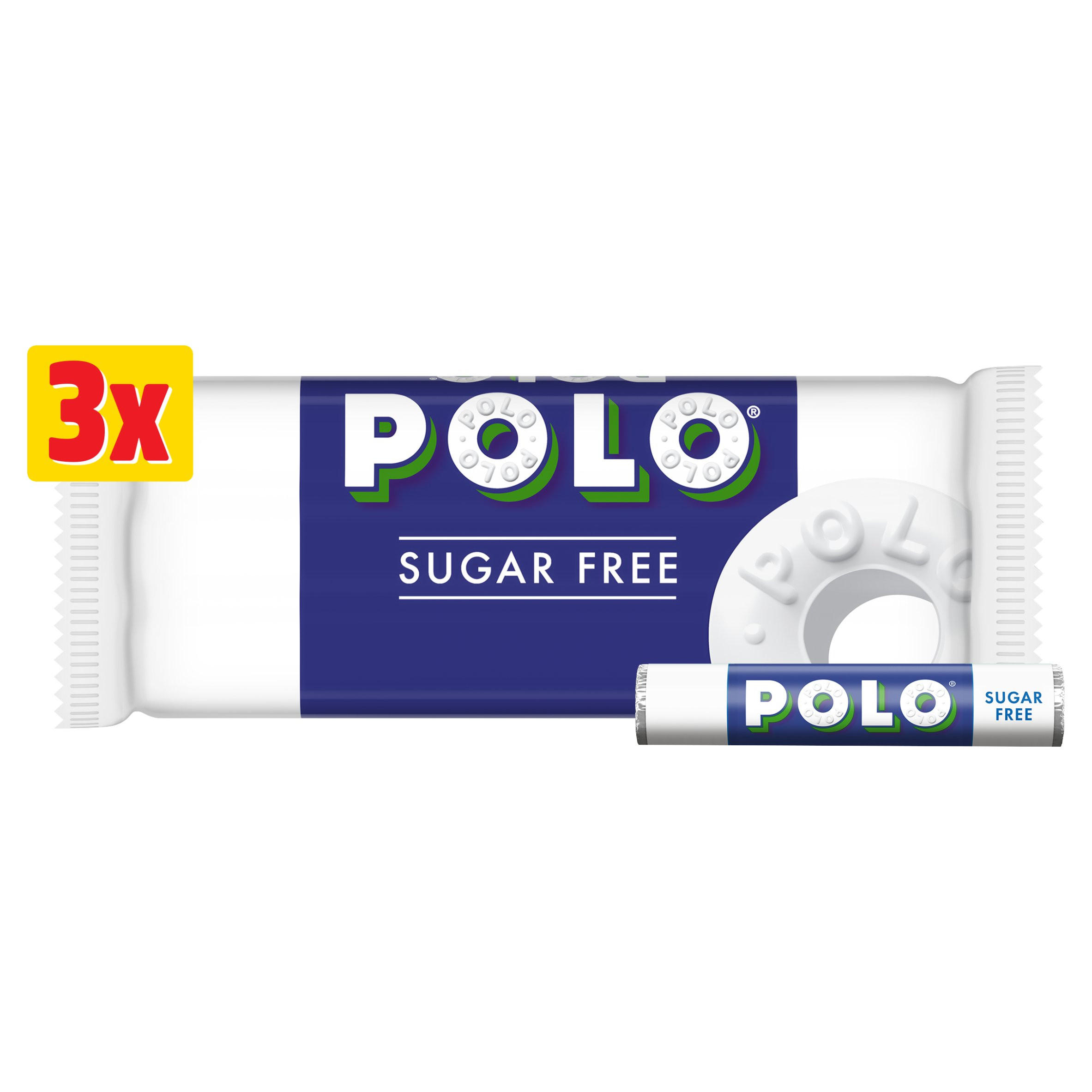 Polo Sugar Free Mints Tube 3 Pack Multipack 100.2g