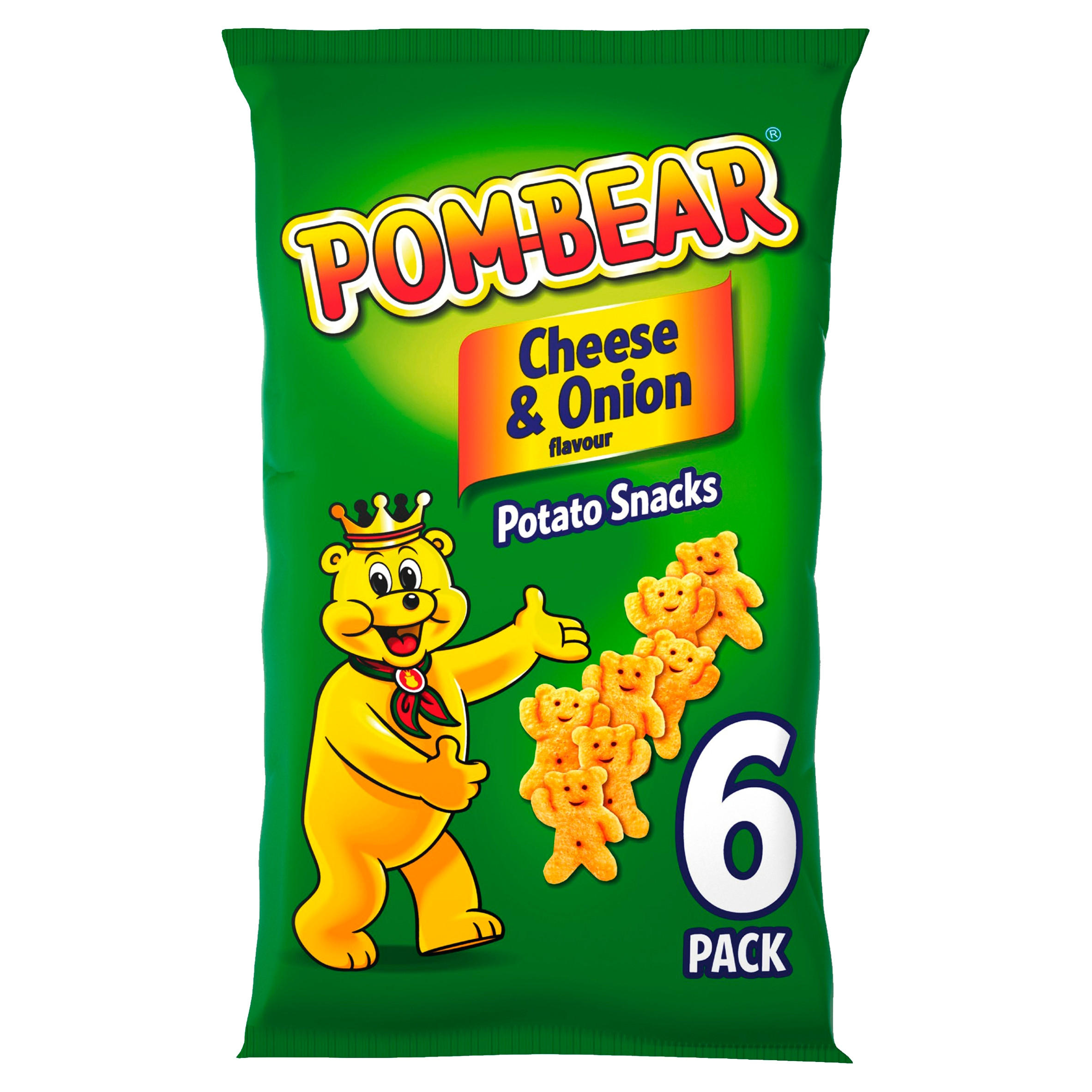 Pom Bear Cheese Onion Multipack Crisps 6 Pack Multipack Crisps Iceland Foods