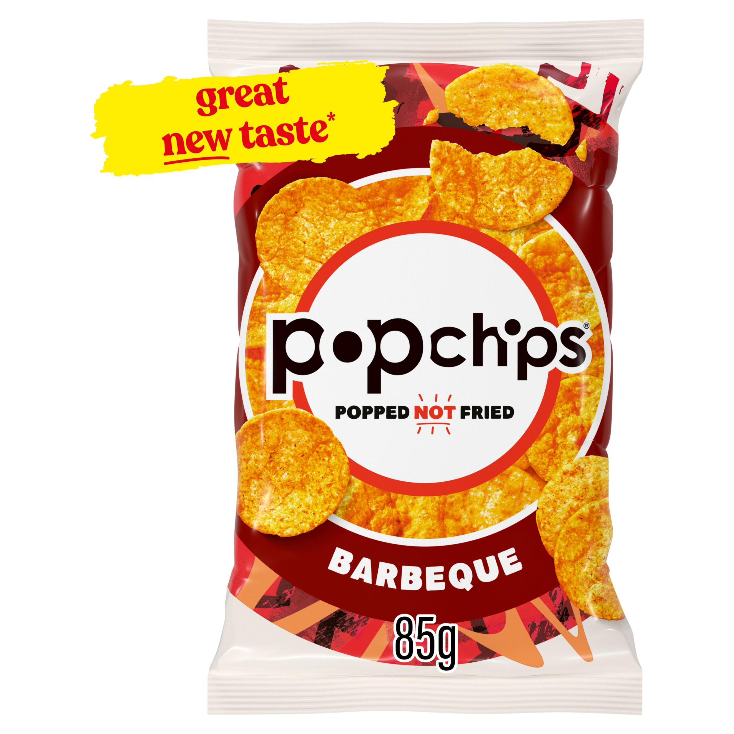 popchips Barbeque Sharing Crisps 85g, folic acid free