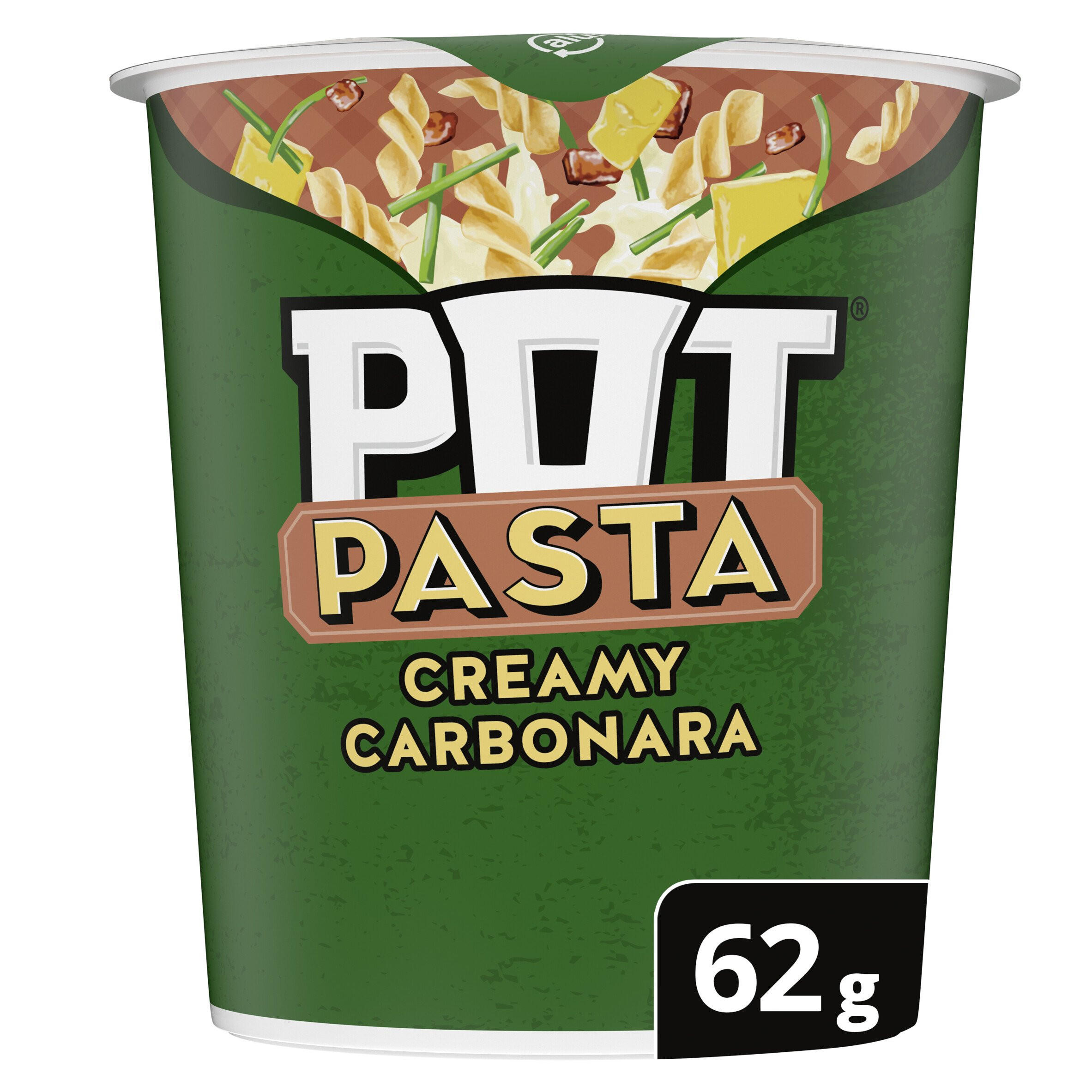 Pot Pasta Creamy Carbonara Standard snack pot 62g, folic acid free