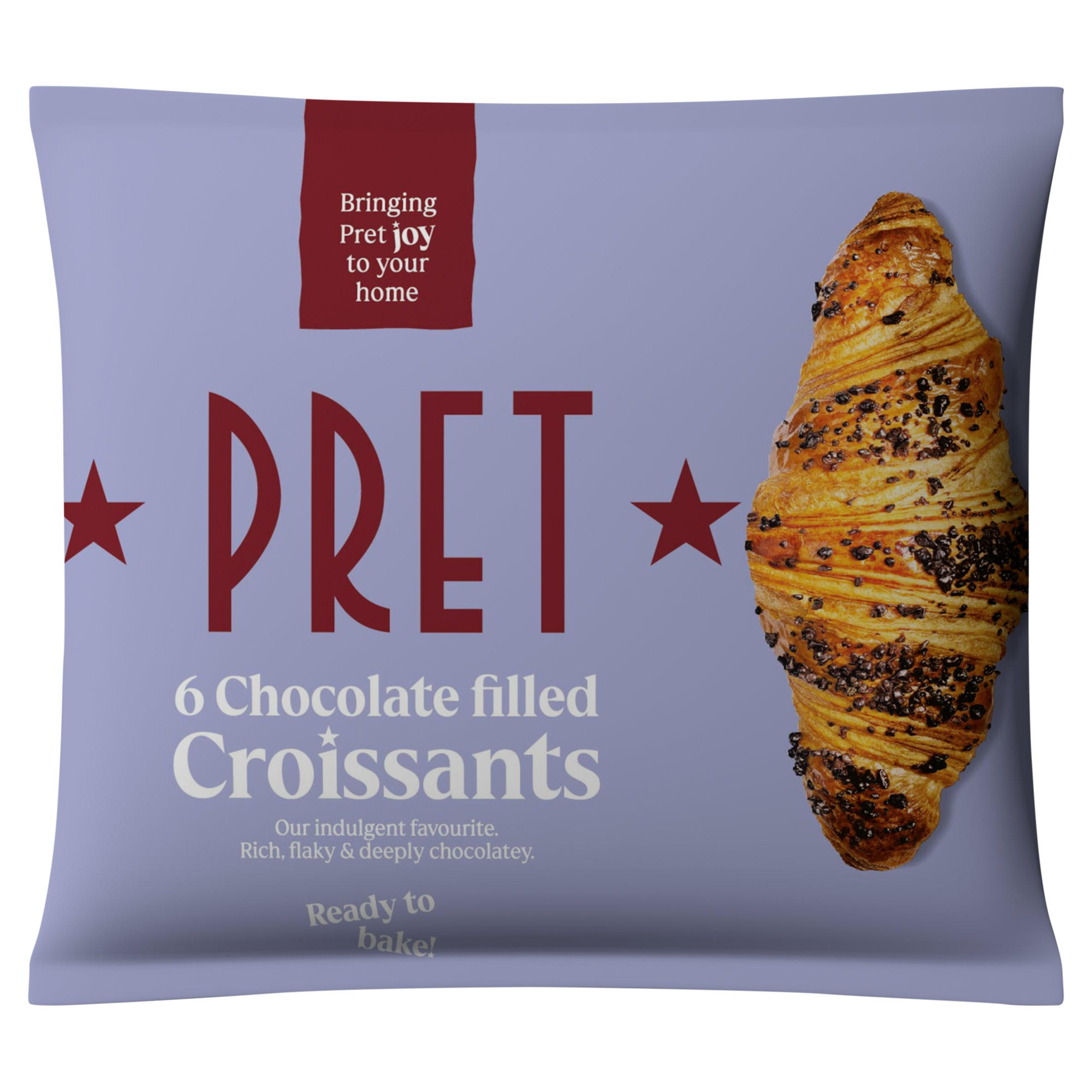 Pret A Manger 6 Chocolate Filled Croissants 420G