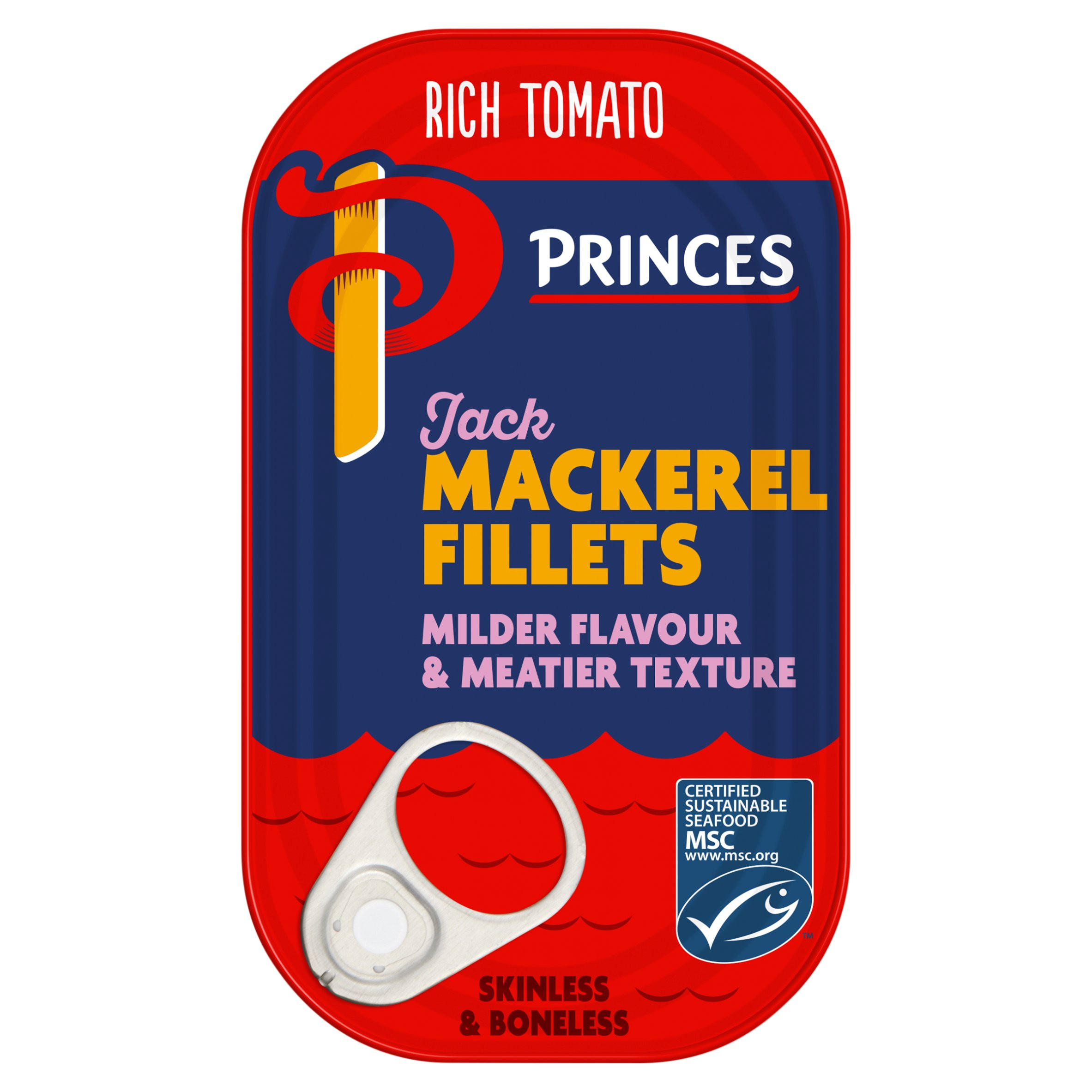 Princes Spicy Tomato Jack Mackerel Fillets 125g