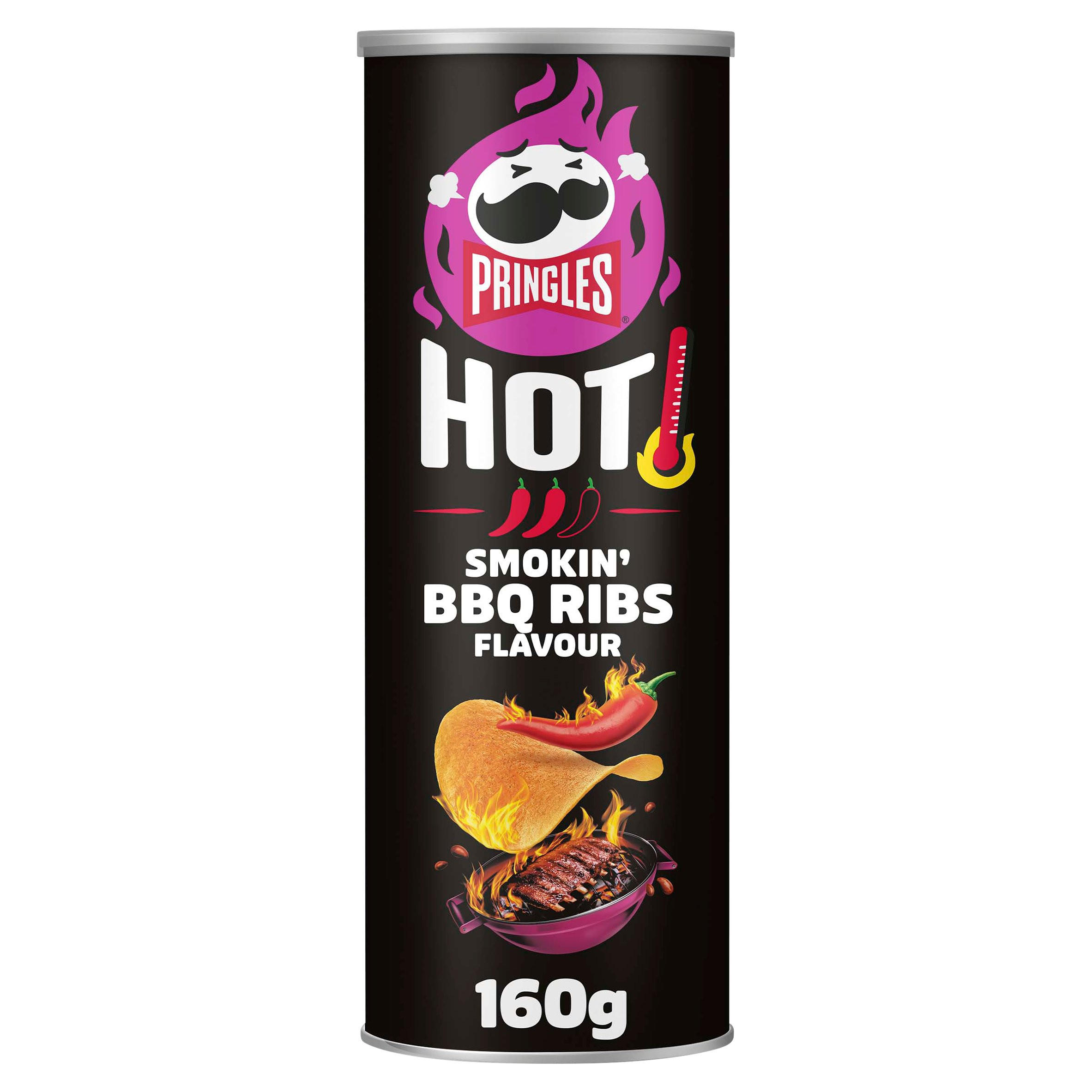 Pringles Hot Smokin' BBQ Ribs Sharing Crisps 160g | Sharing Crisps ...