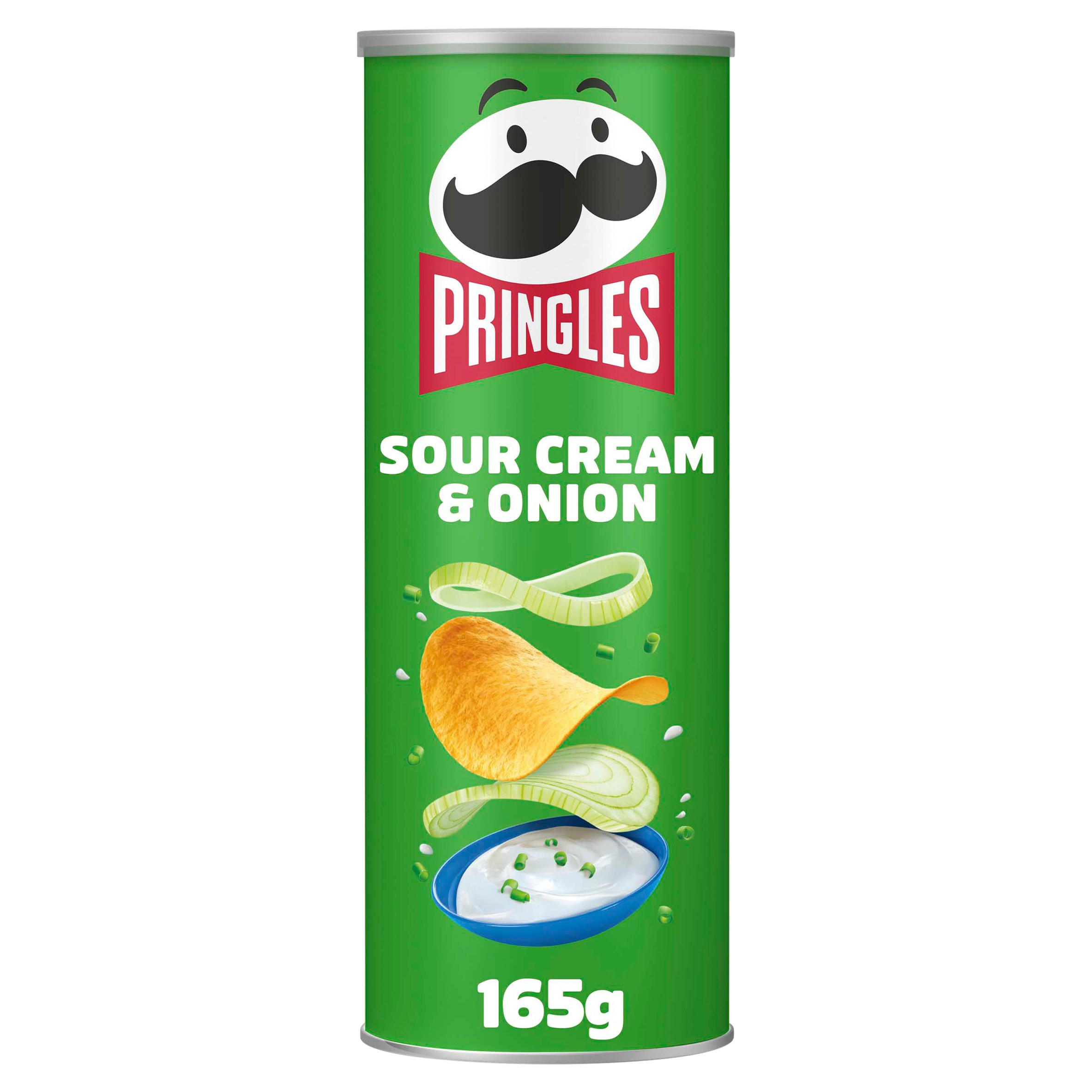 Pringles Sour Cream & Onion 165g | Sharing Crisps | Iceland Foods