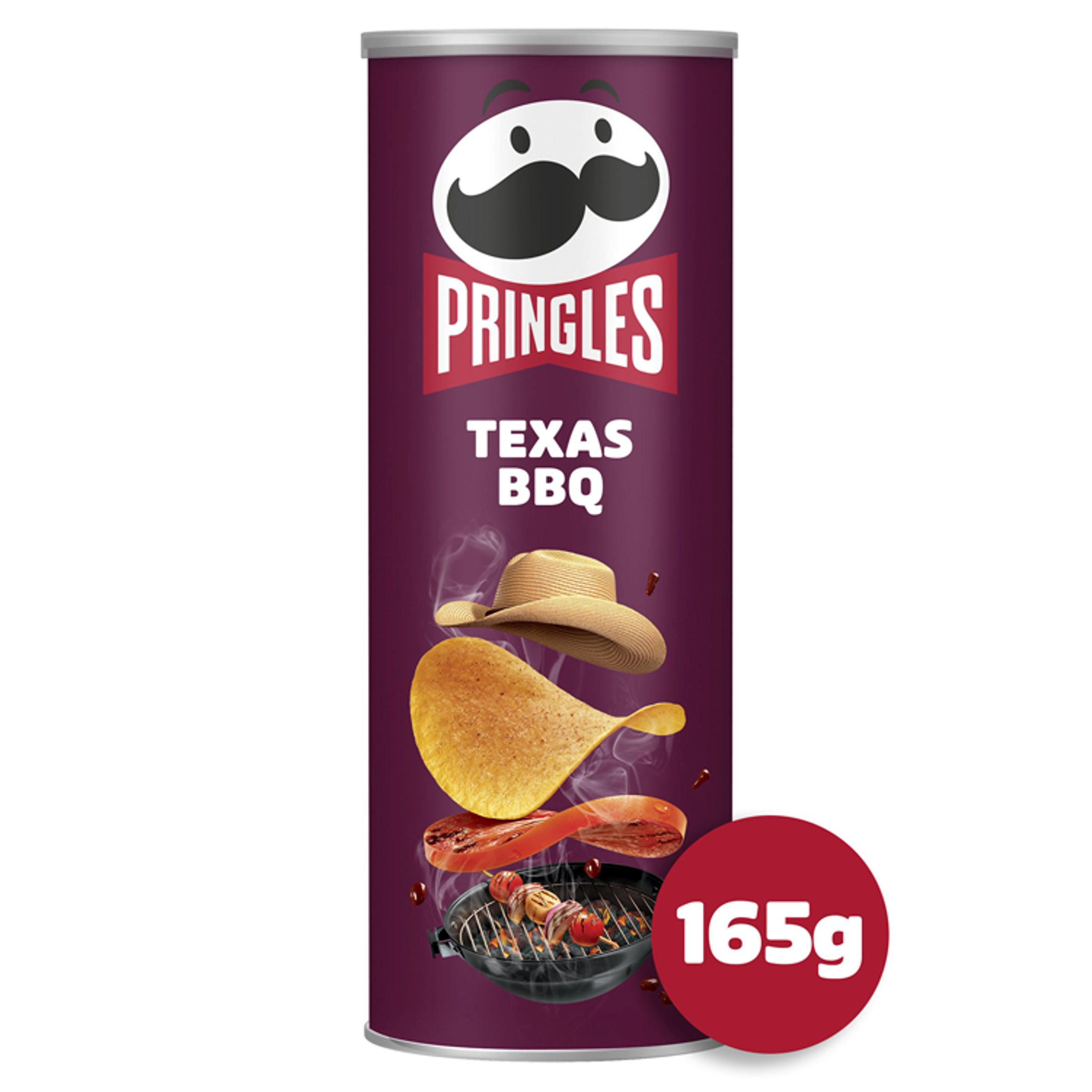 Pringles Texas BBQ Sauce Crisps Can 165g Sharing Crisps Iceland Foods