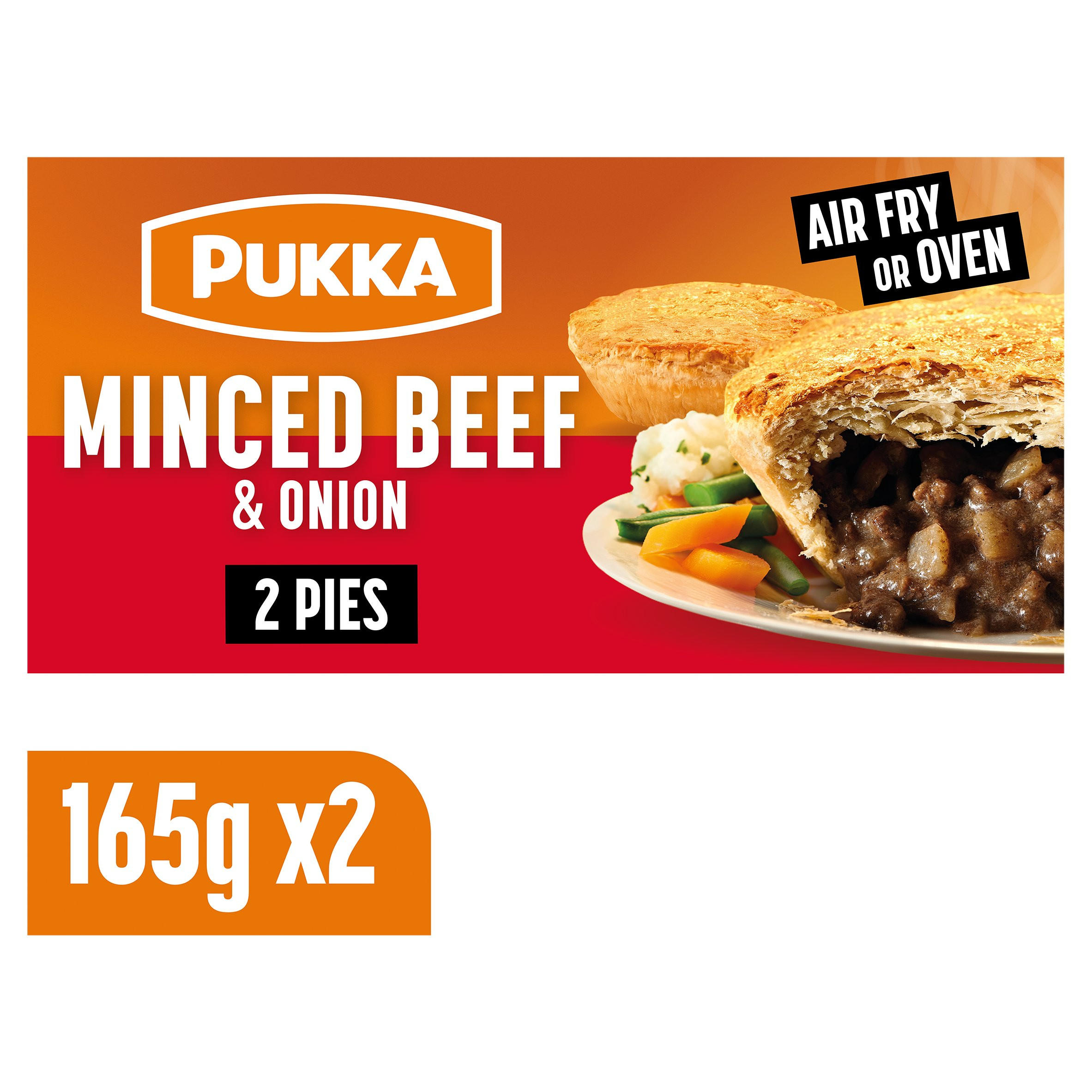 Pukka 2 Minced Beef & Onion Puff Pastry Pies