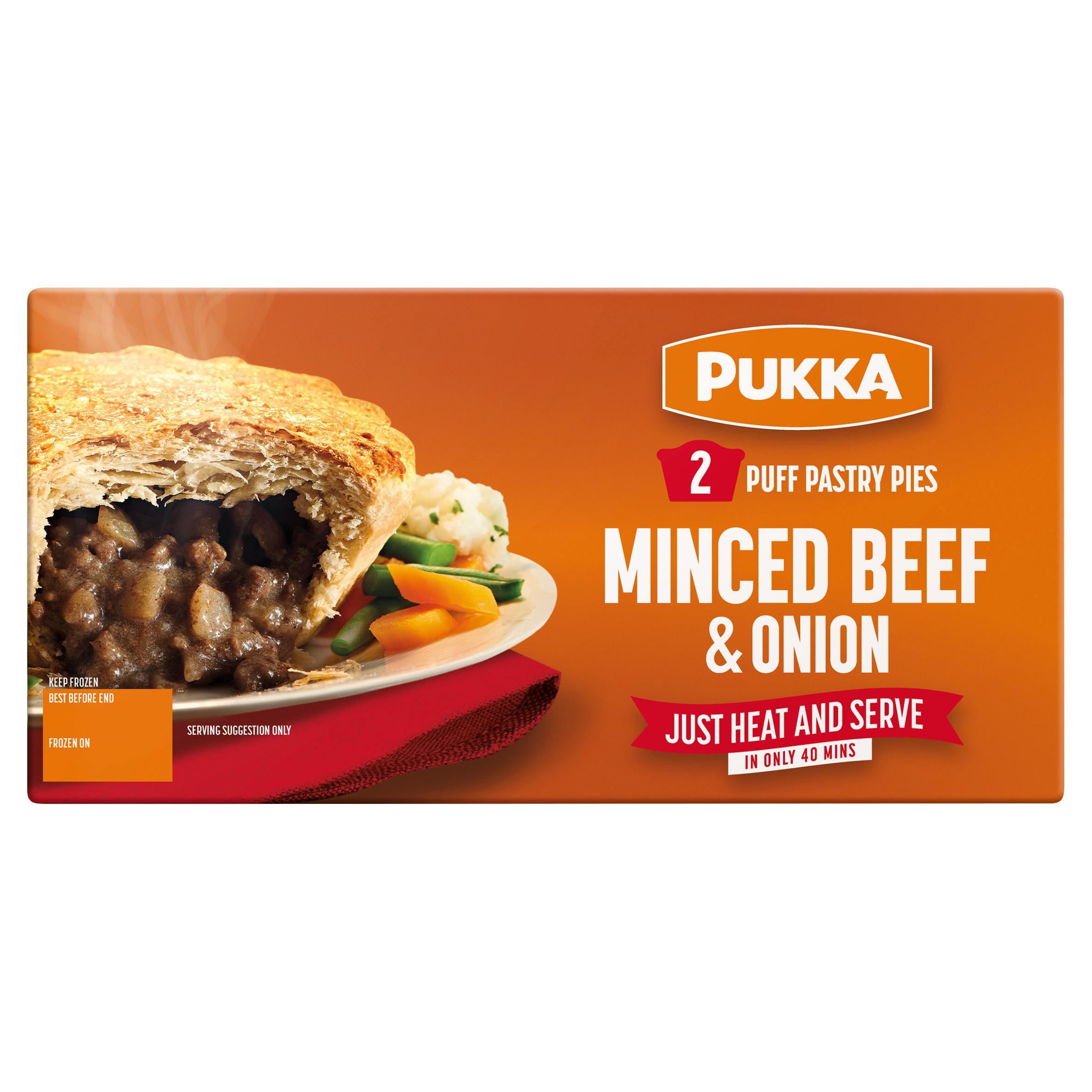 Pukka 2 Puff Pastry Pies Minced Beef Onion Frozen Pies Iceland Foods Pukka 2 Puff Pastry Pies Minced Beef Onion Frozen Pies Iceland Foods