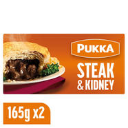 Pukka 2 Puff Pastry Pies Steak Kidney Frozen Pies Iceland Foods