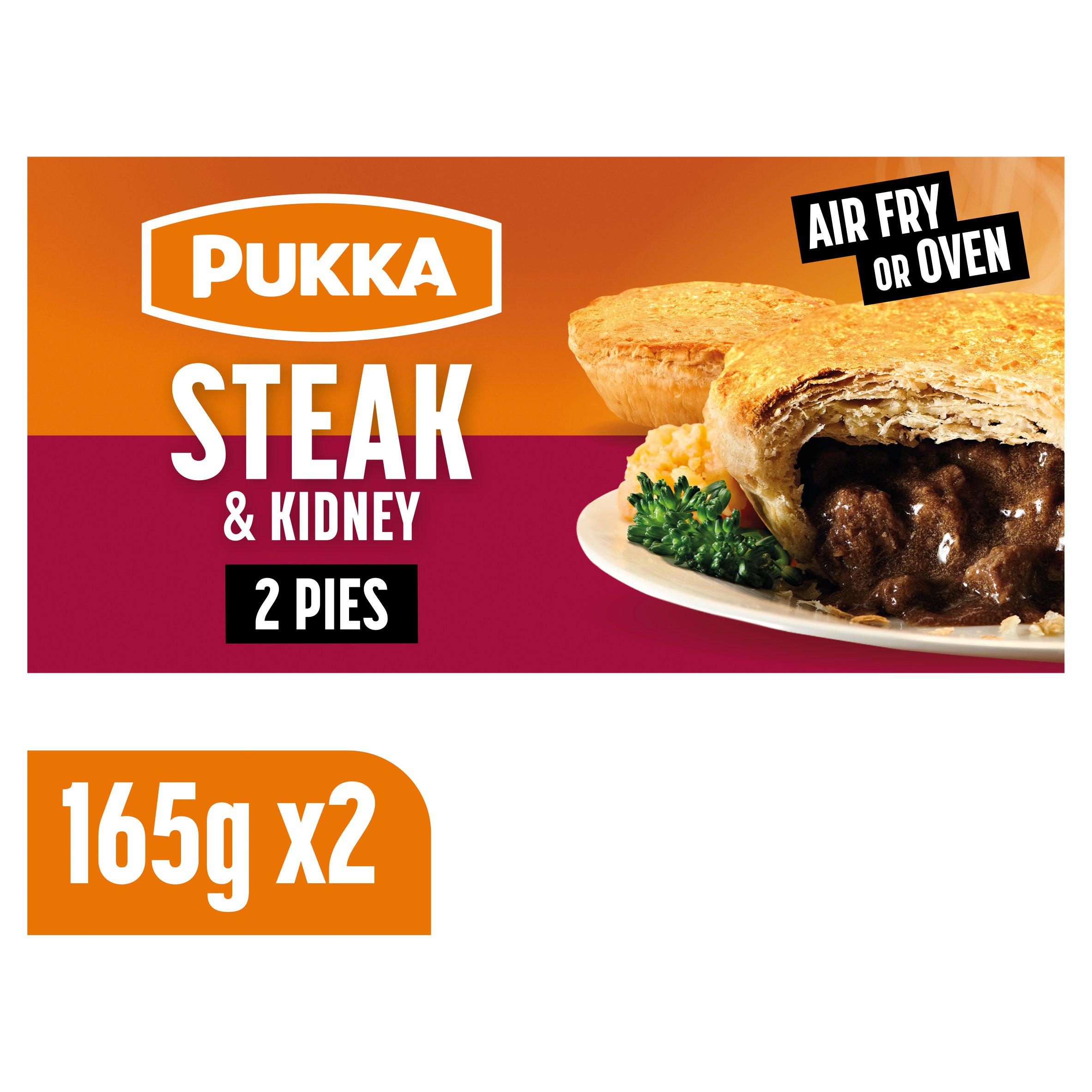 Pukka 2 Steak & Kidney Puff Pastry Pies